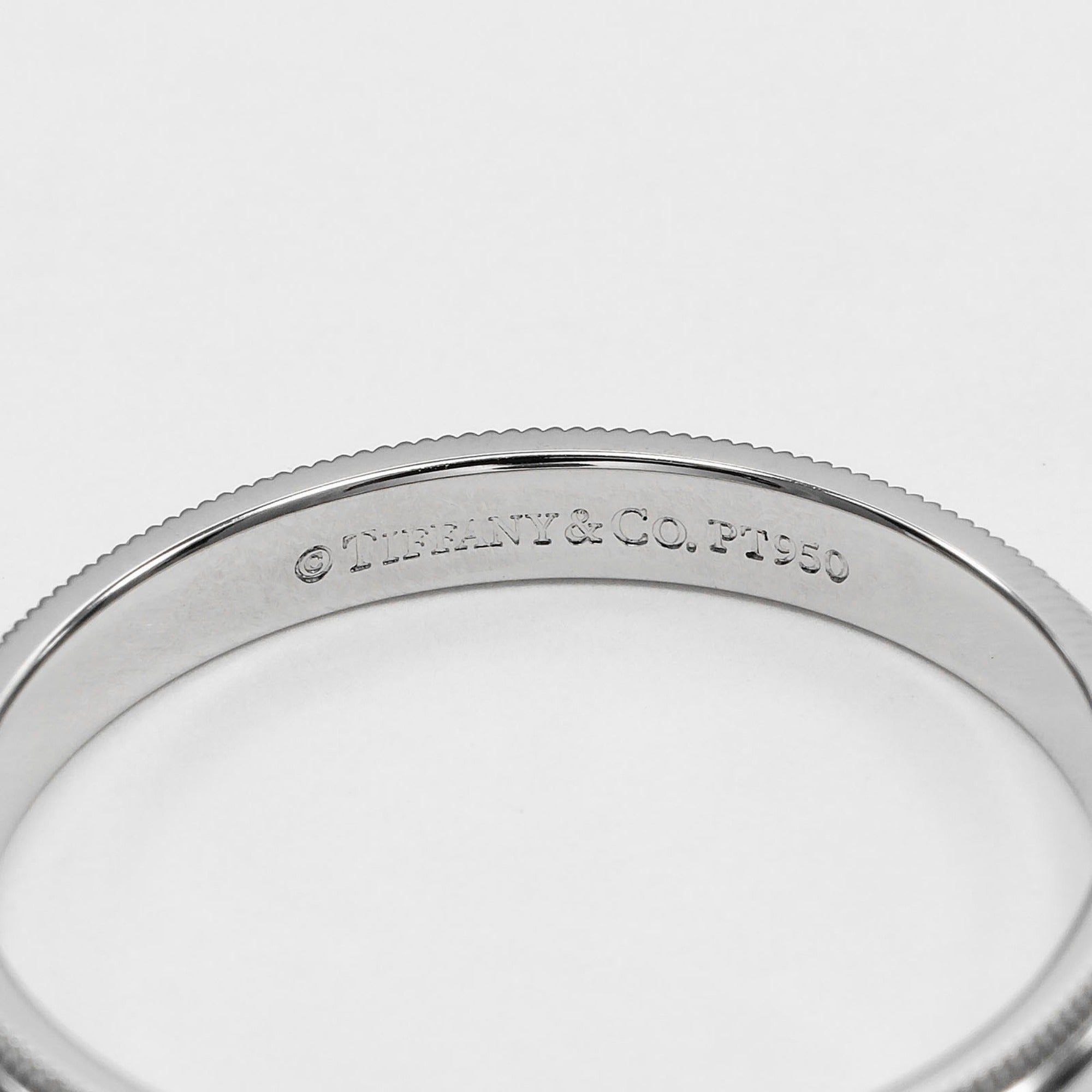 Tiffany Platinum Platinum 950 Band Ring (Pre-Owned)