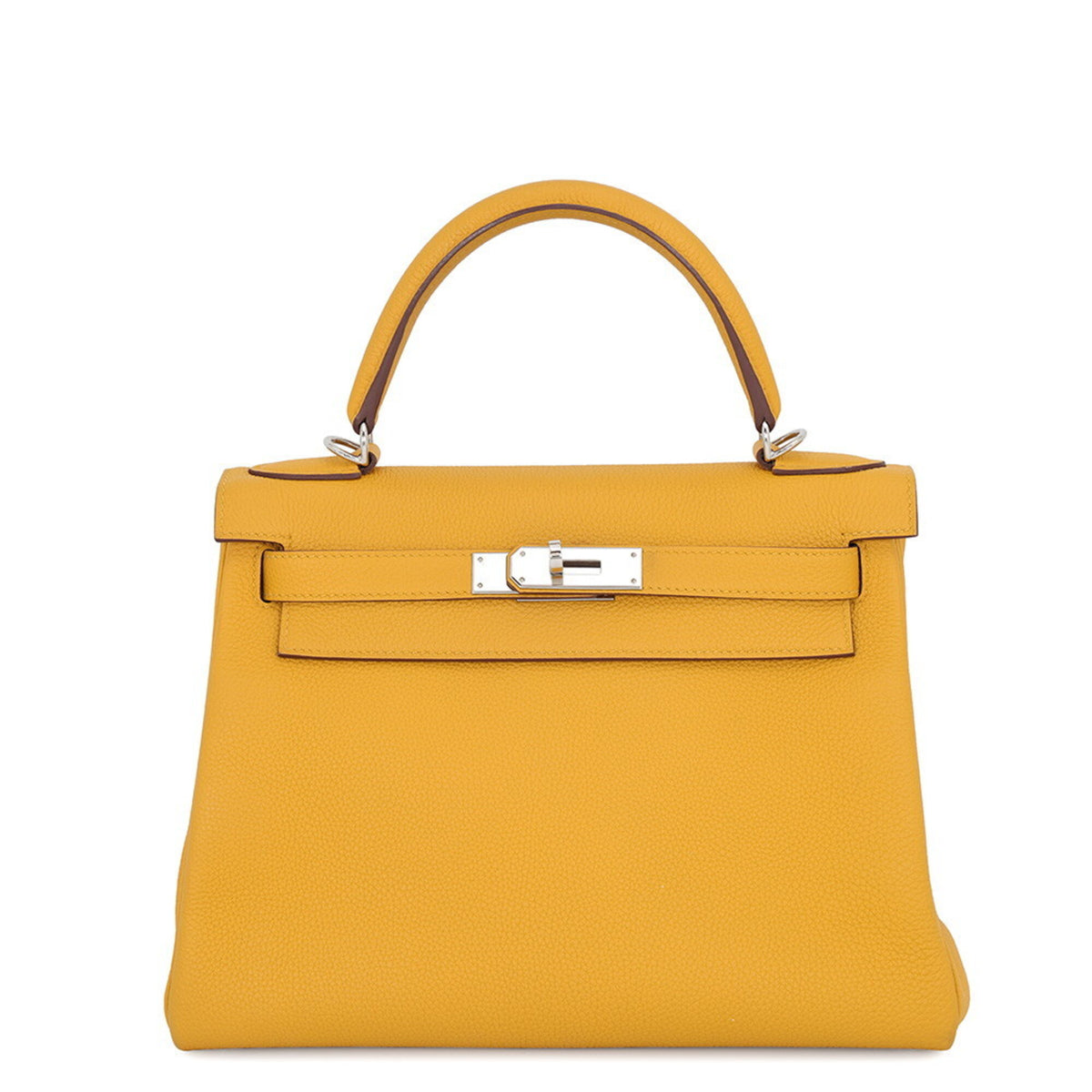 Hermes Yellow Togo Leather Handbag (Pre-Owned)