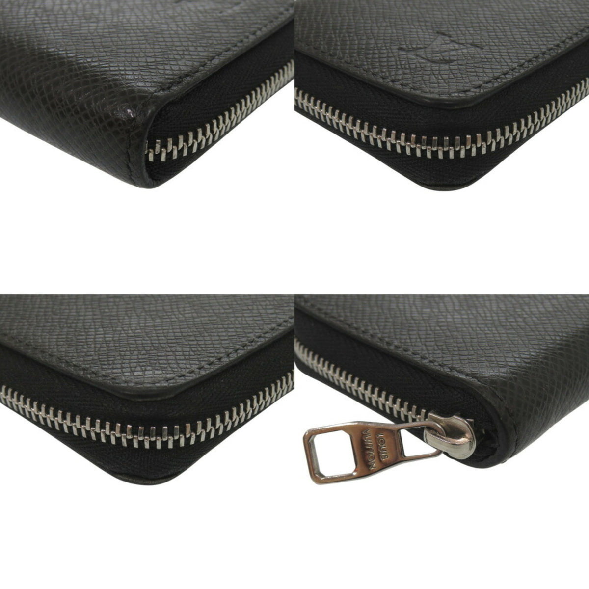 Louis Vuitton Black Taiga Leather Coin Purse/Coin Case (Pre-Owned)