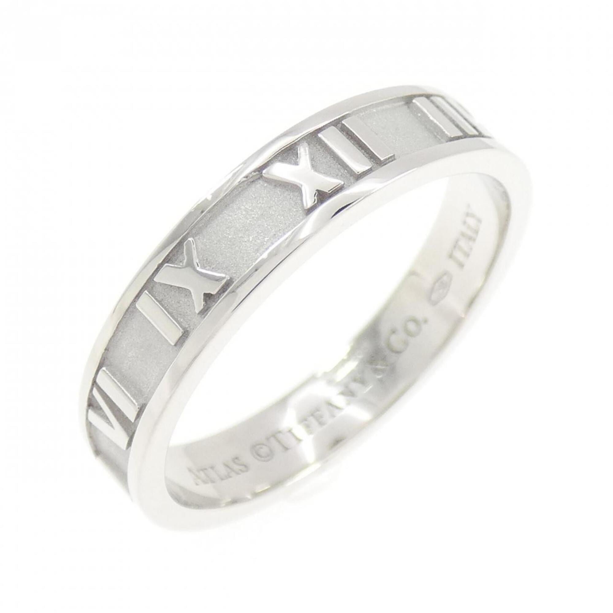 Tiffany Atlas White Gold (18K) Band Ring (Pre-Owned)