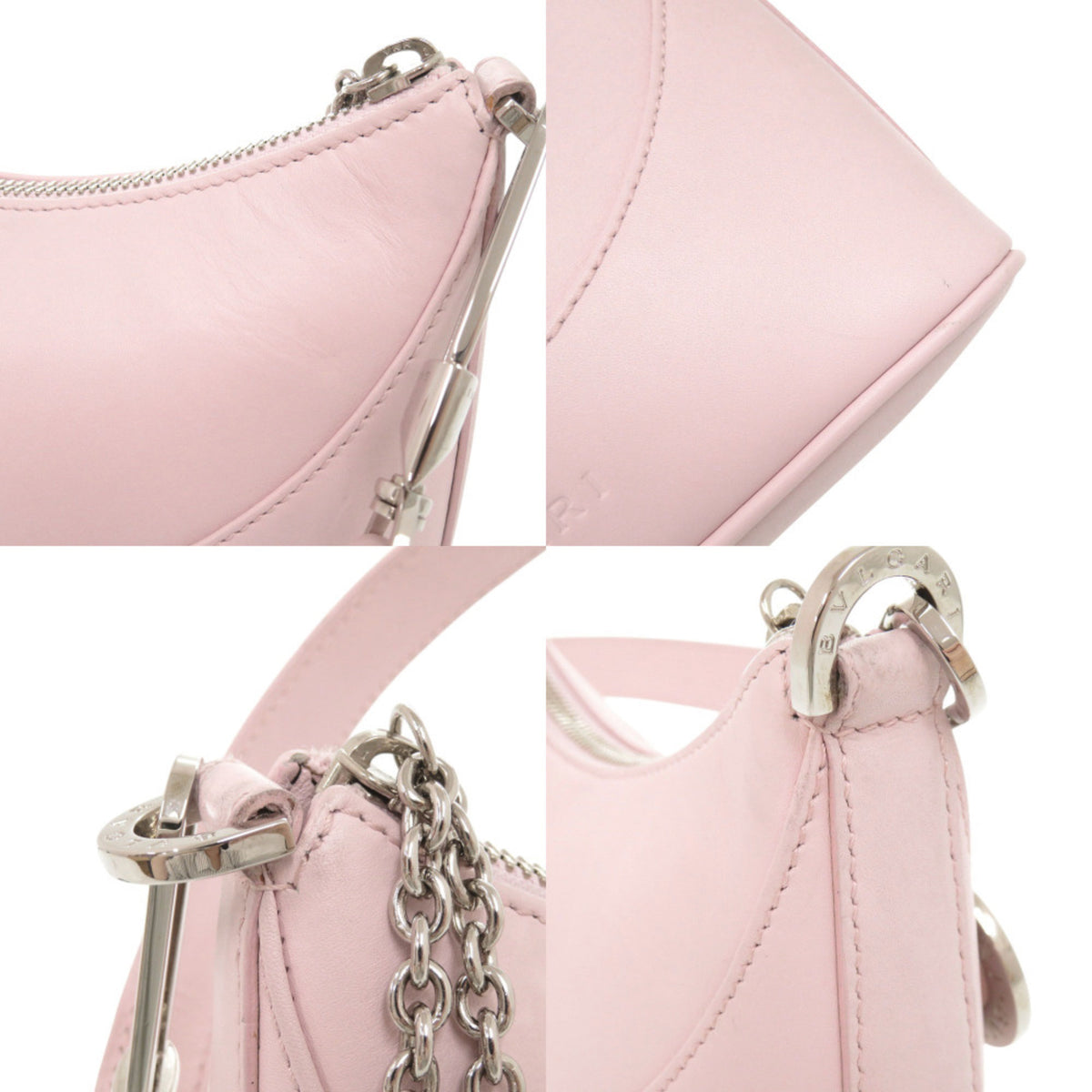 Bvlgari Pink Leather Shoulder Bag (Pre-Owned)