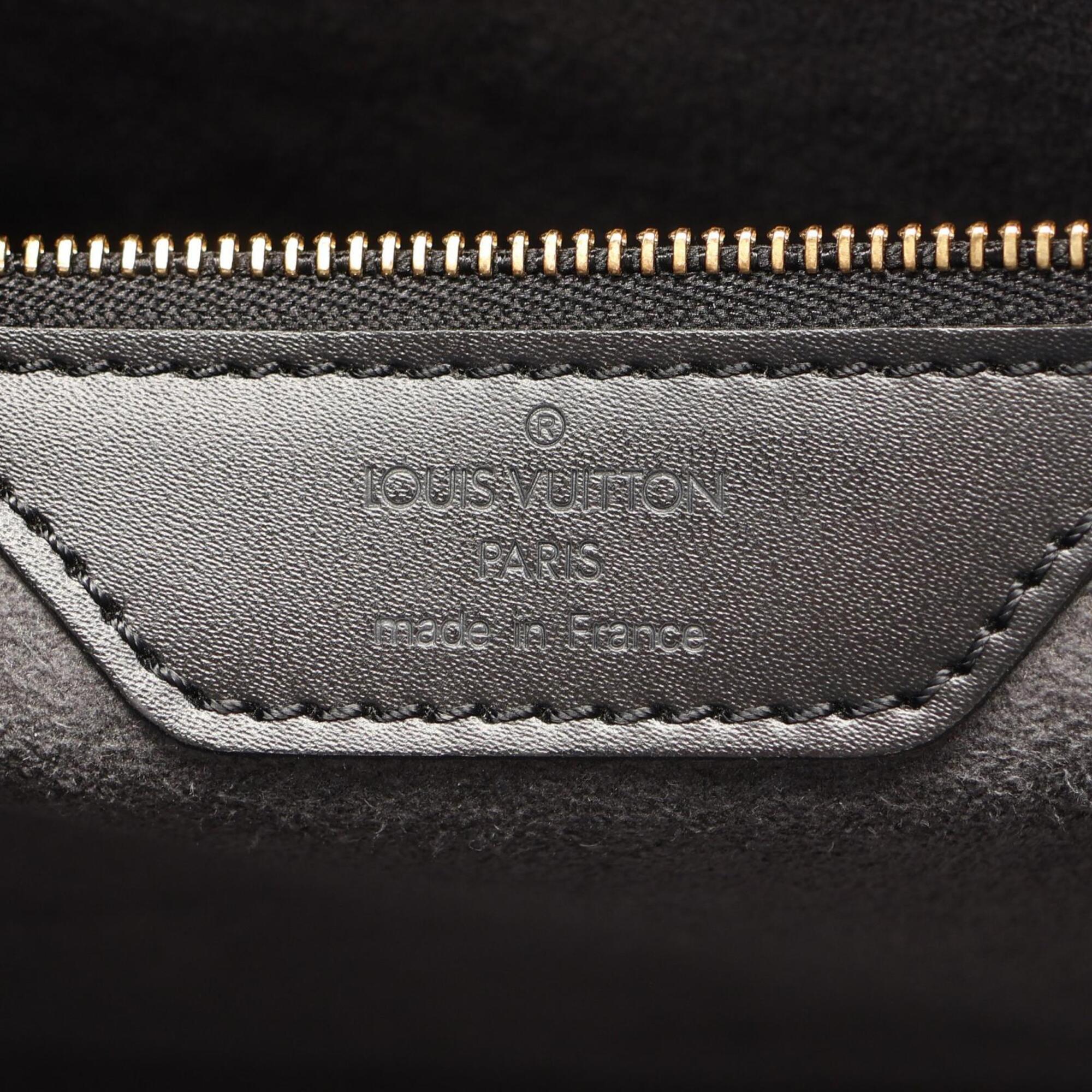 Louis Vuitton Black Leather Handbag Shoulder Bag (Pre-Owned)