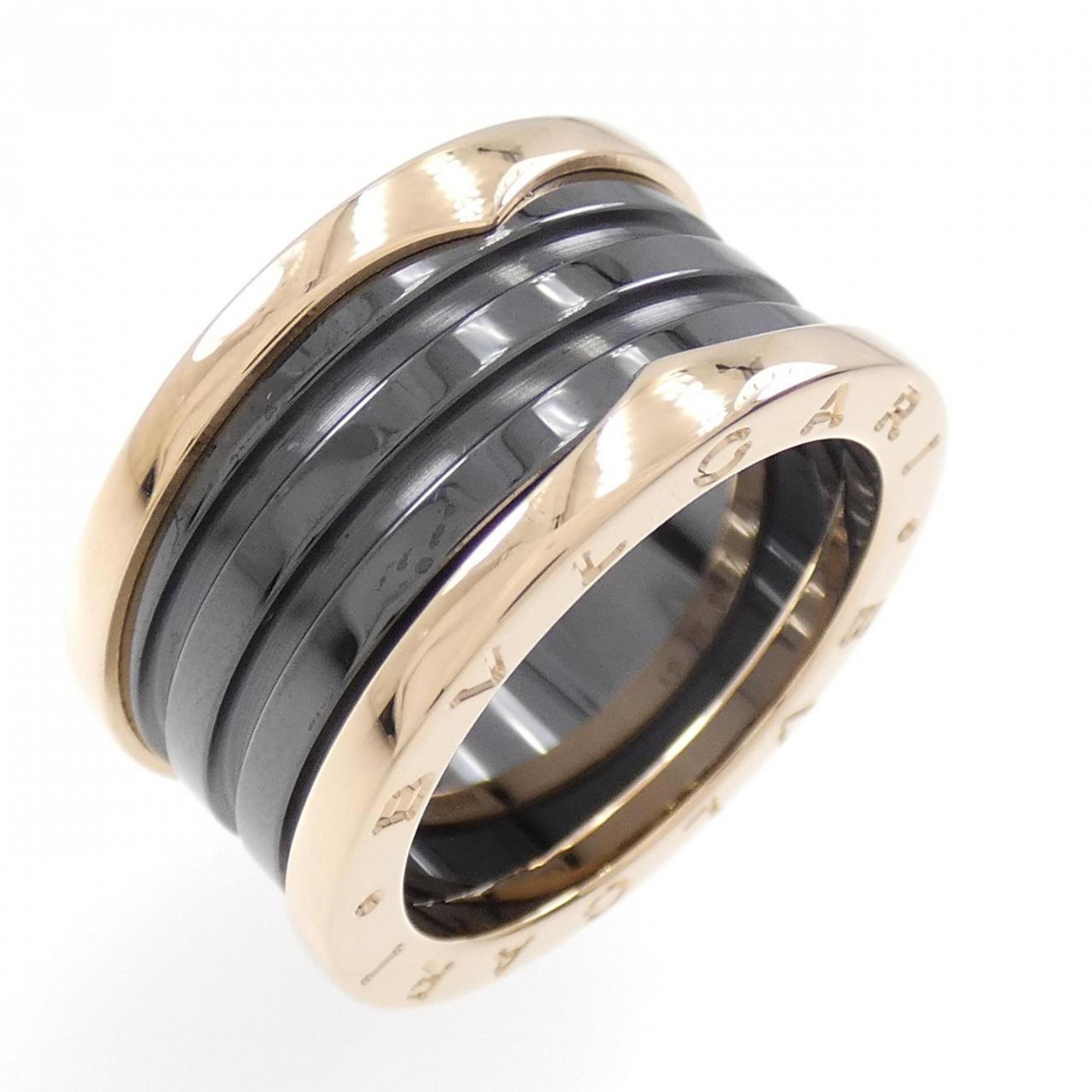 Bvlgari B.Zero1 Black Pink Gold Ceramic Pink Gold (18K) Band Ring (Pre-Owned)