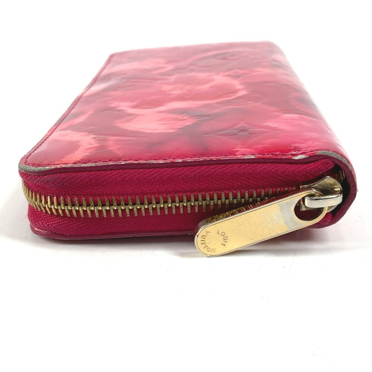 Louis Vuitton Pink Patent Leather Long Wallet (Bi-Fold) (Pre-Owned)
