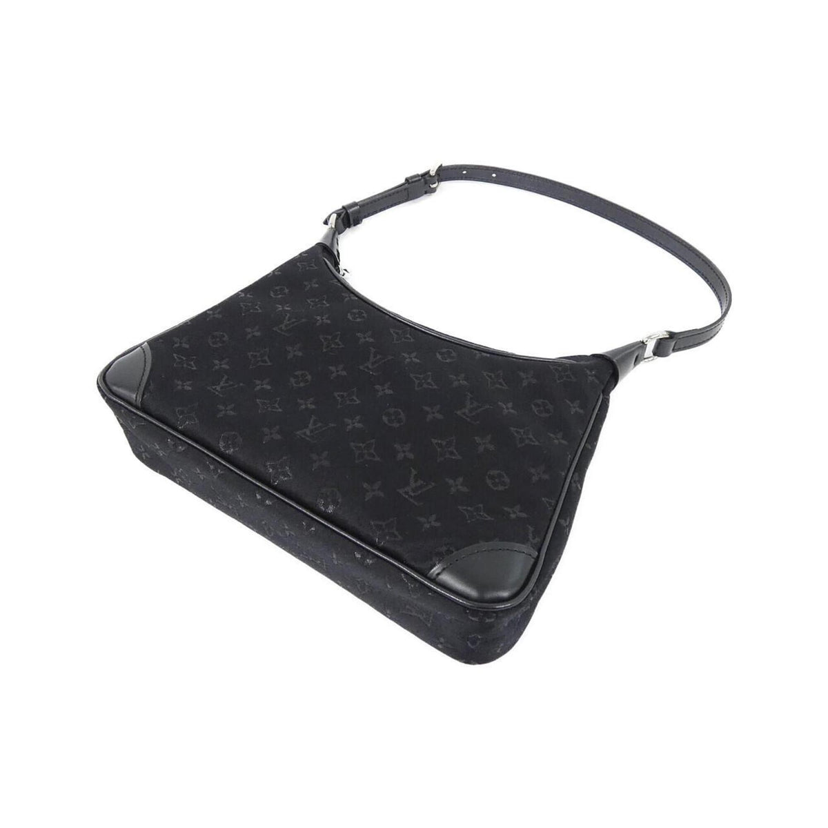 Louis Vuitton Black Satin Shoulder Bag (Pre-Owned)
