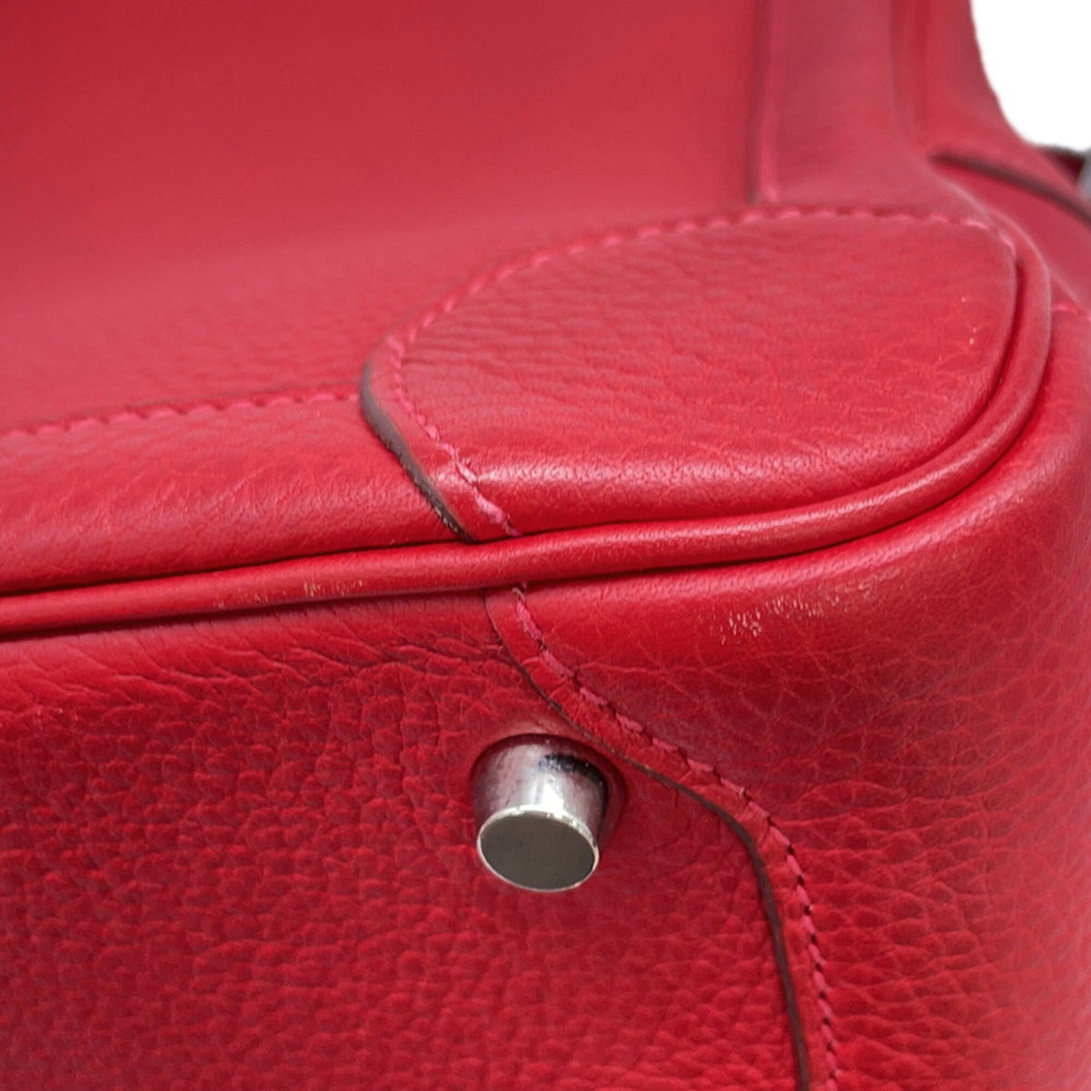 Hermes Vermilion Taurillon Clemence Leather Handbag (Pre-Owned)