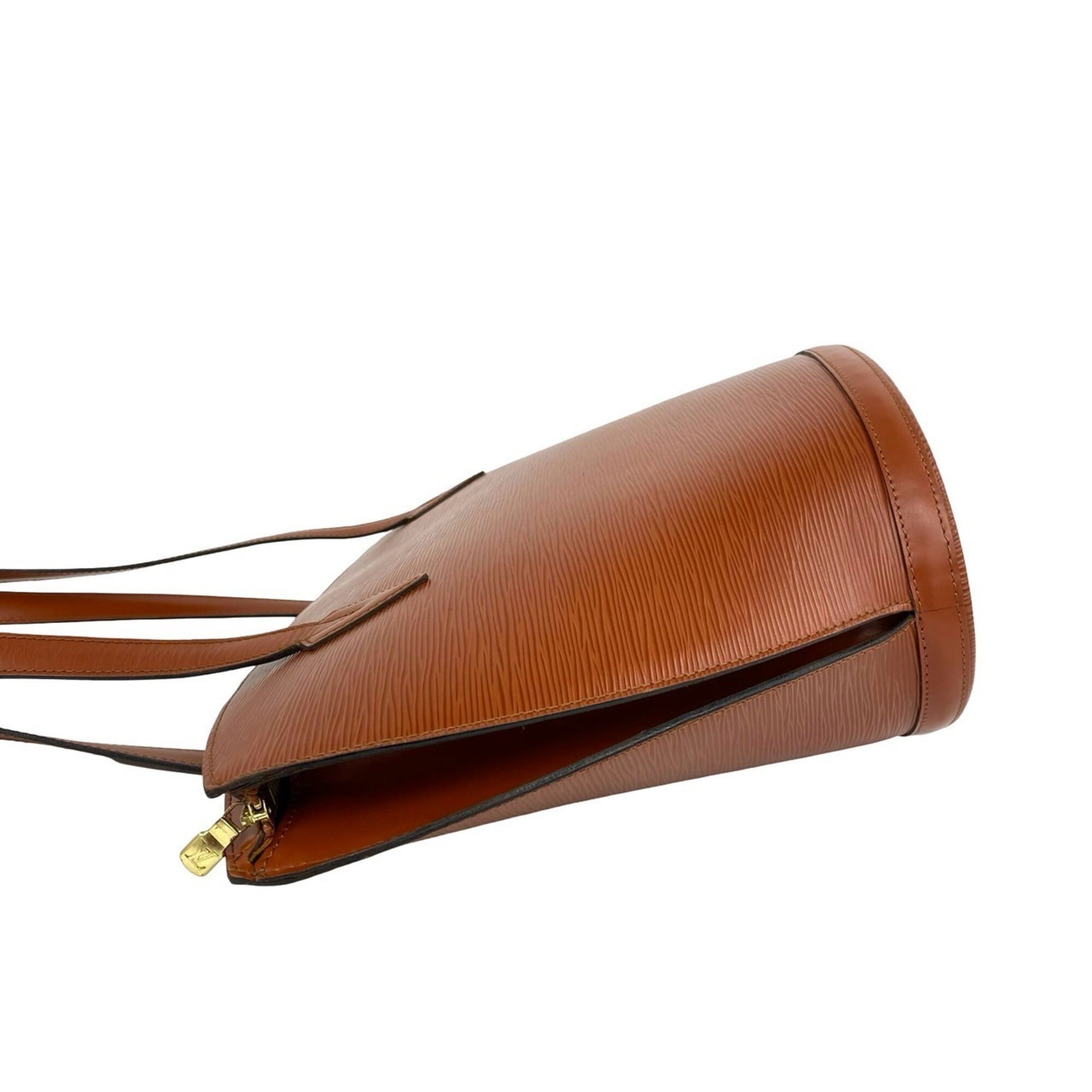 Louis Vuitton Brown Leather Shoulder Bag Tote Bag (Pre-Owned)
