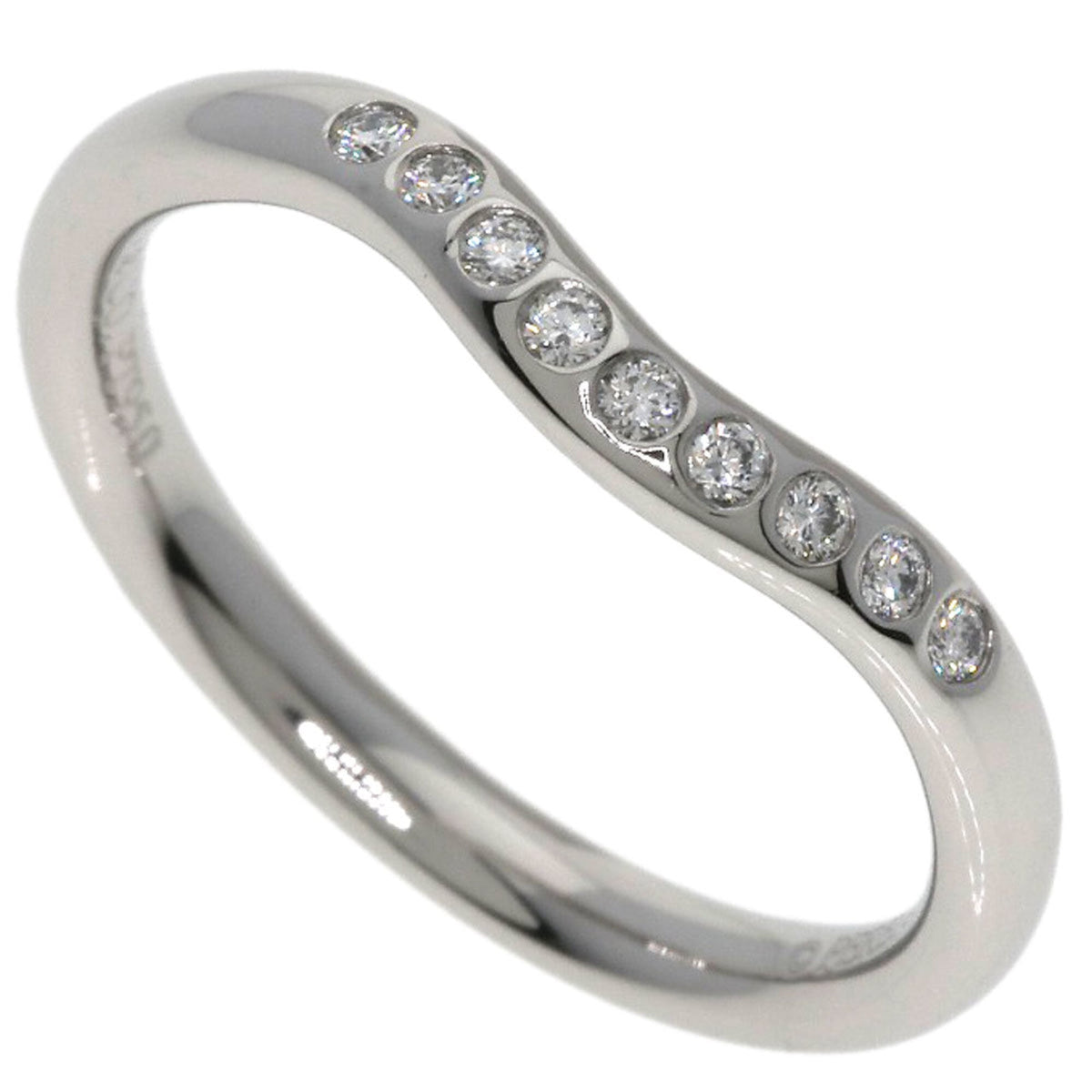 Tiffany Silver Platinum 950 Band Ring (Pre-Owned)