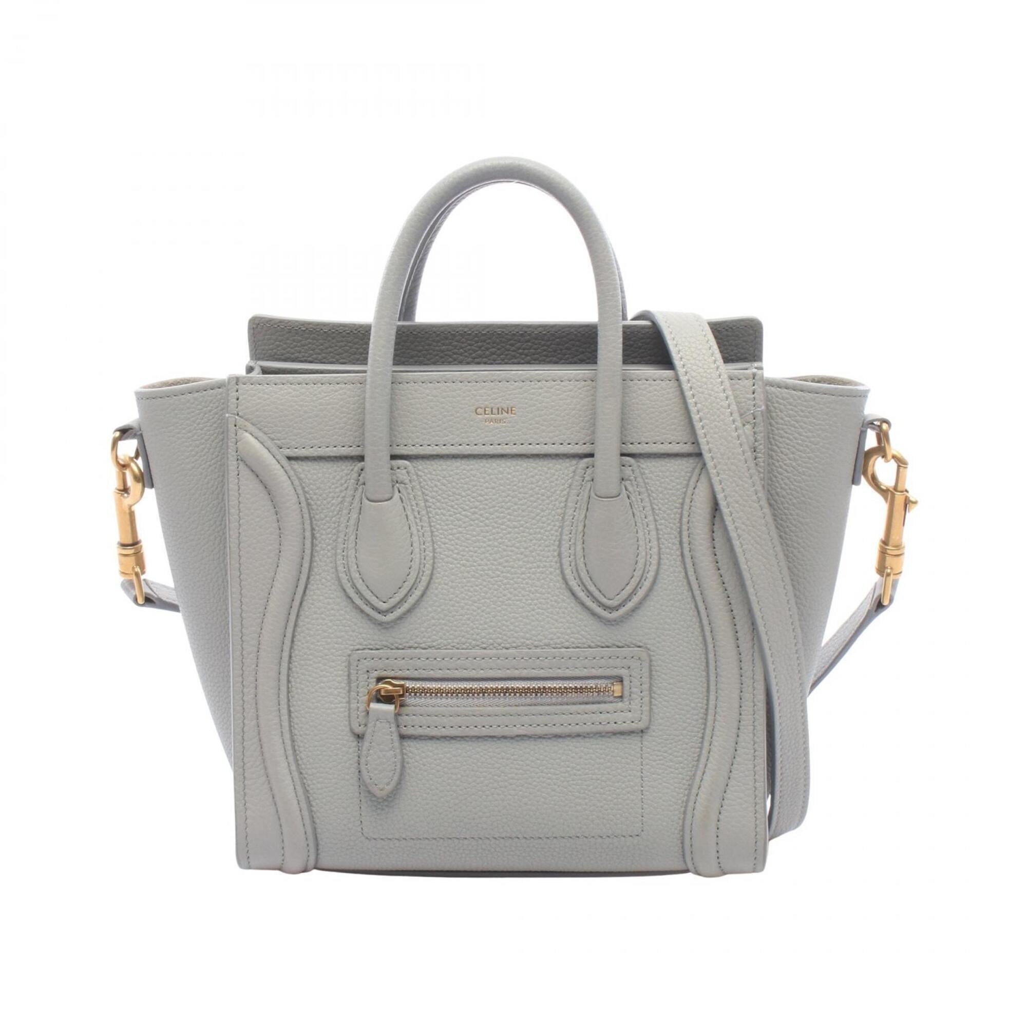 Celine Gray Leather Handbag (Pre-Owned)