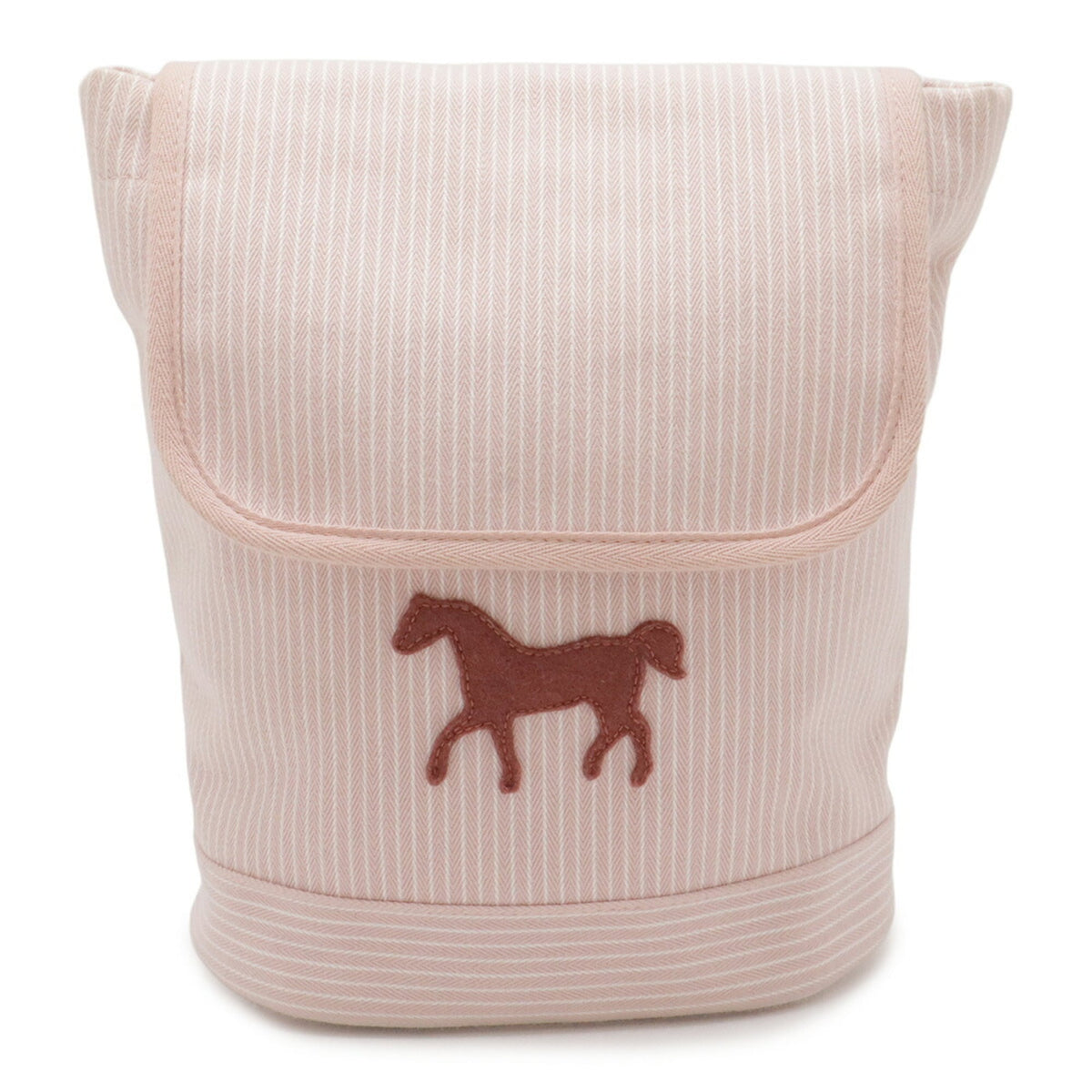 Hermes Pink White Cotton Backpack (Pre-Owned)