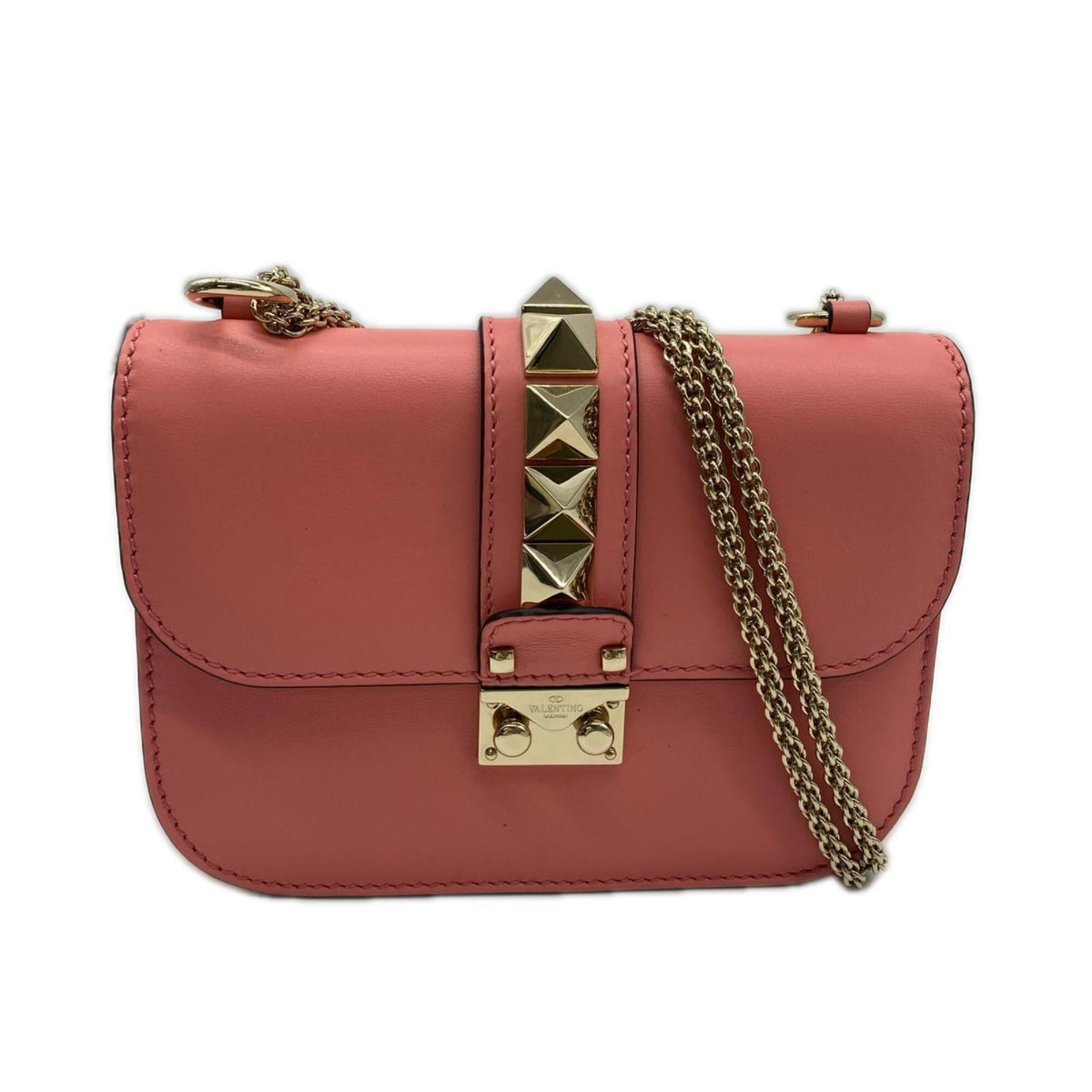 Valentino Pink Leather Shoulder Bag (Pre-Owned)