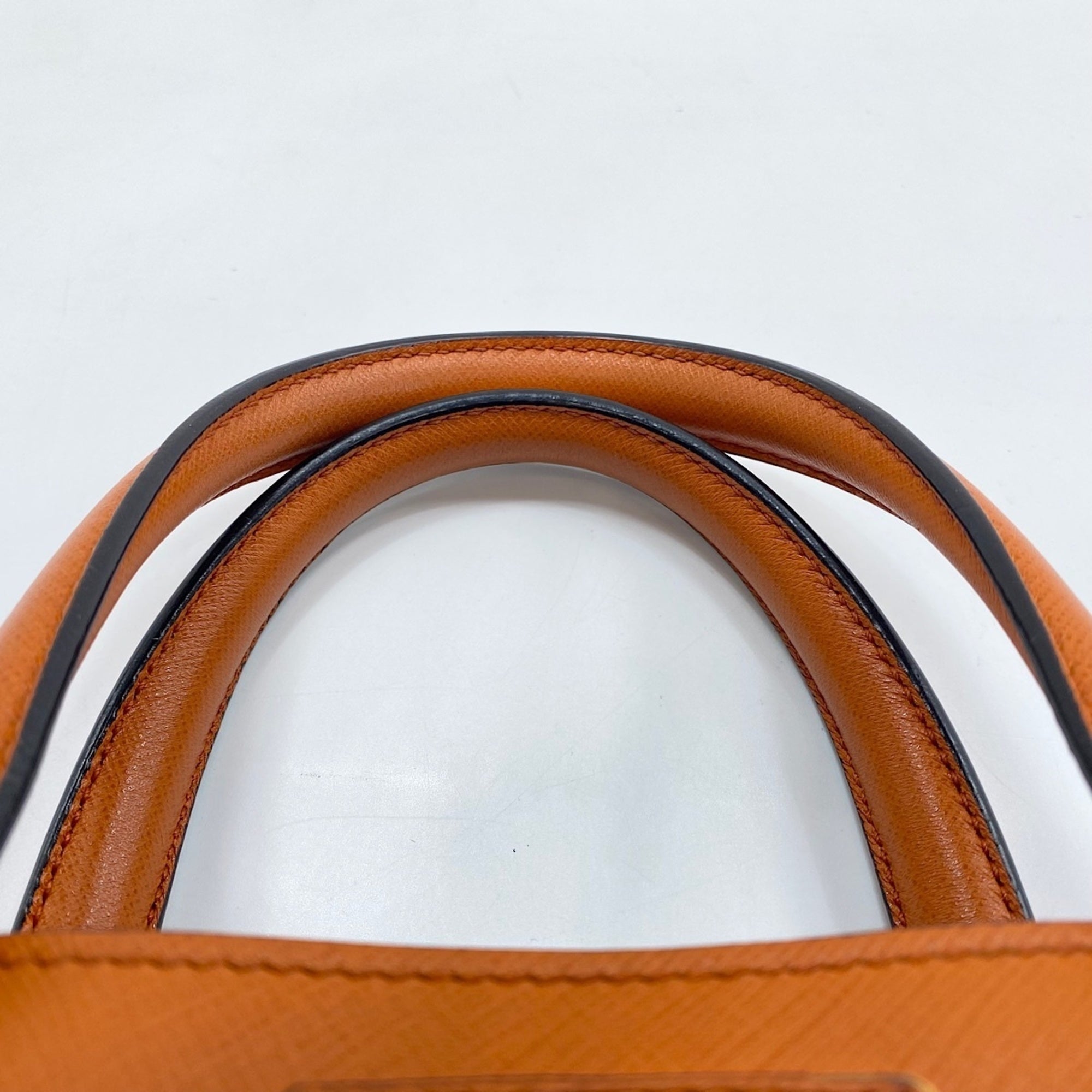 Prada Orange Leather Handbag (Pre-Owned)