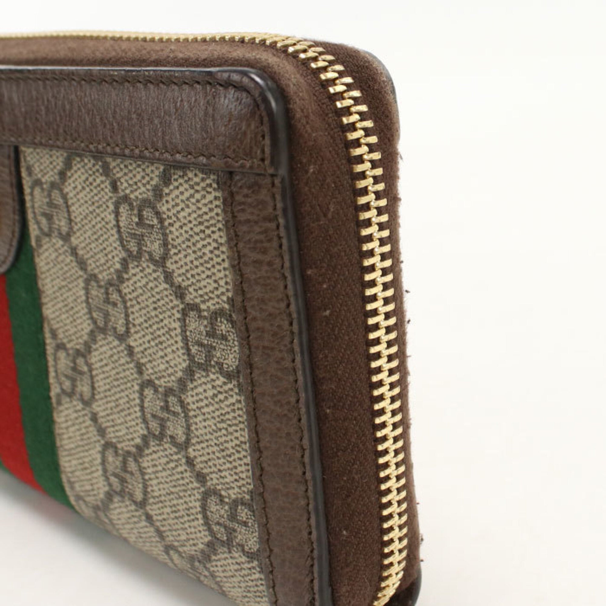Gucci Beige Gg Supreme Leather Long Wallet (Bi-Fold) (Pre-Owned)