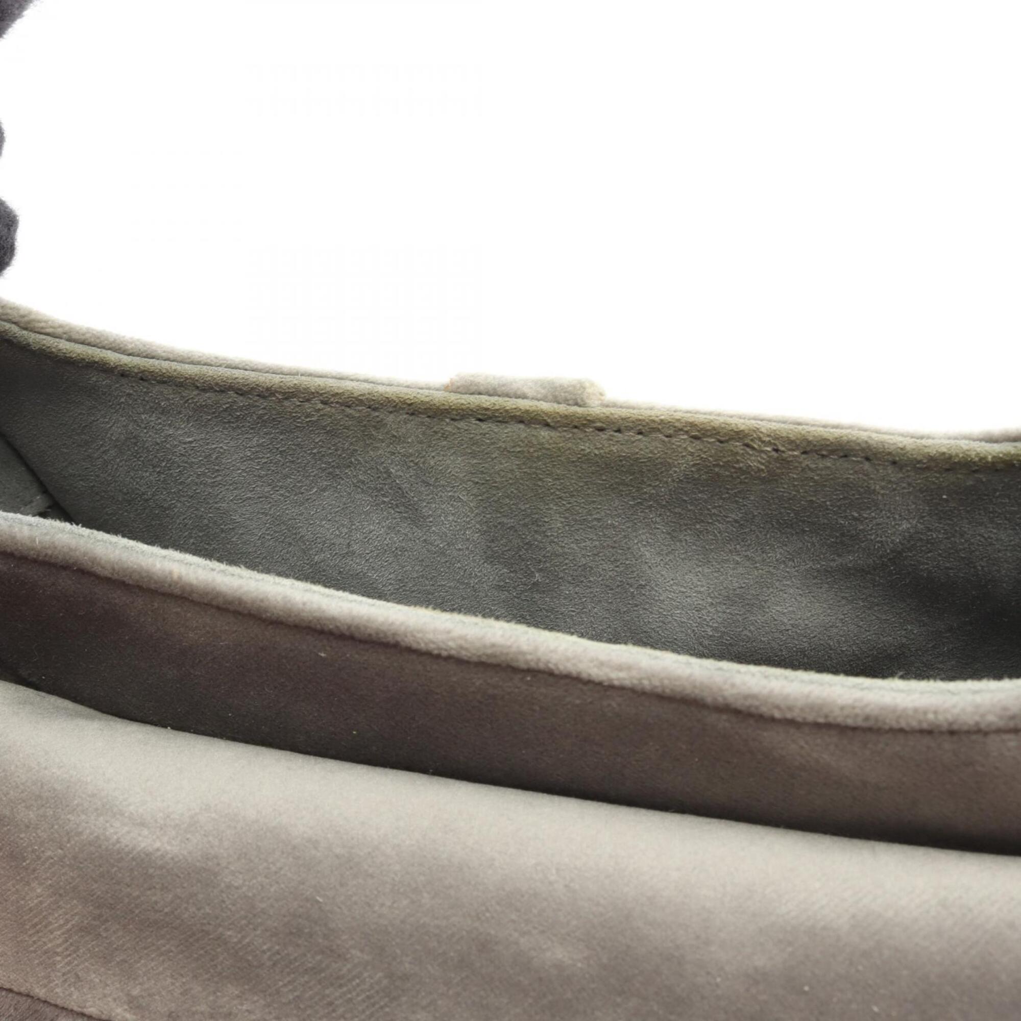 Christian Dior Gray Fabric Handbag Saddle Bag (Pre-Owned)