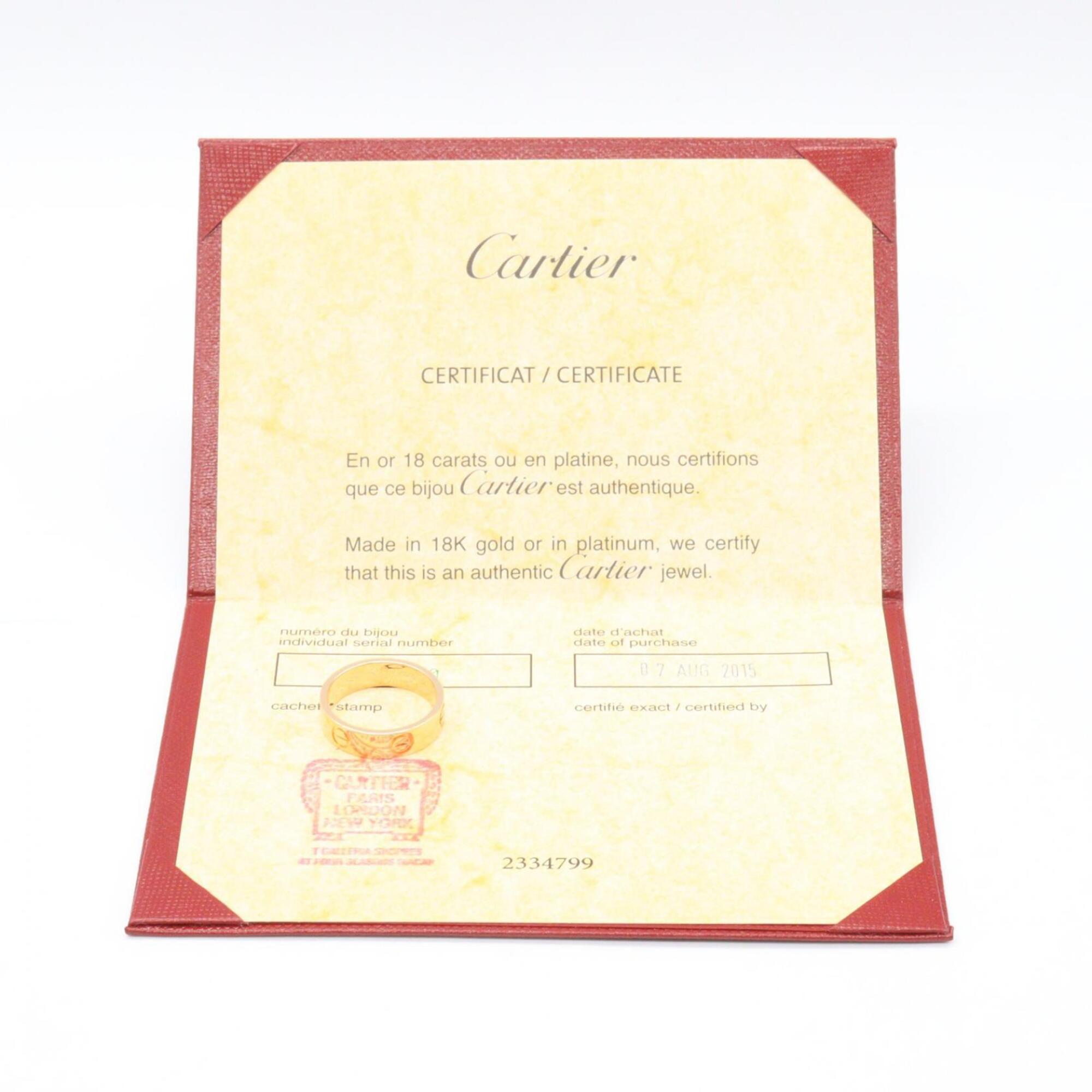 Cartier Gold Pink Gold (18K) Band Ring (Pre-Owned)