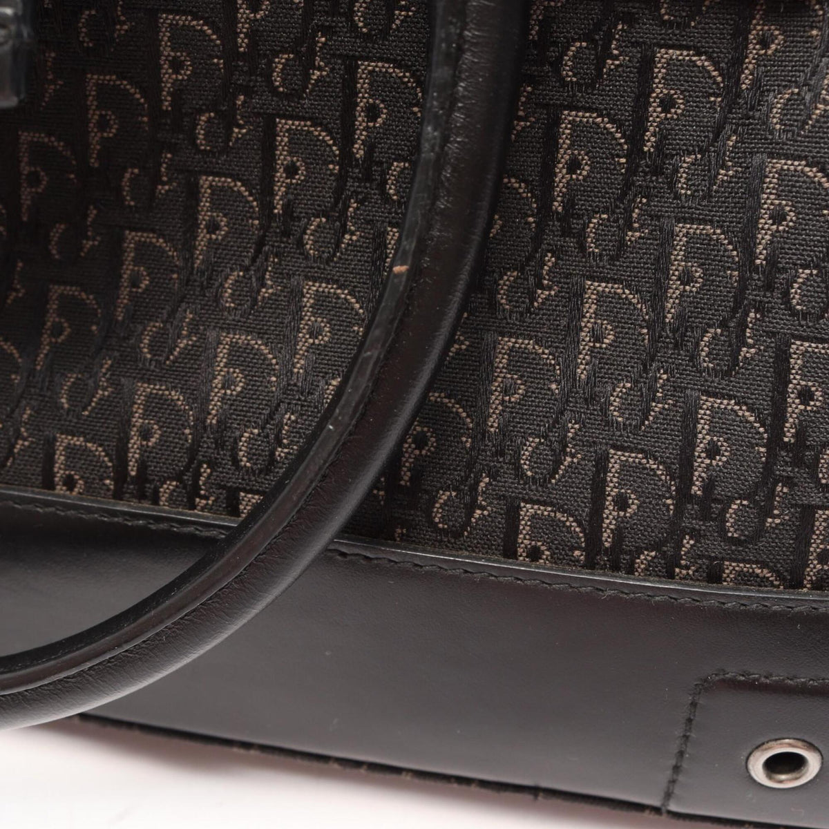 Christian Dior Black Canvas Leather Handbag (Pre-Owned)