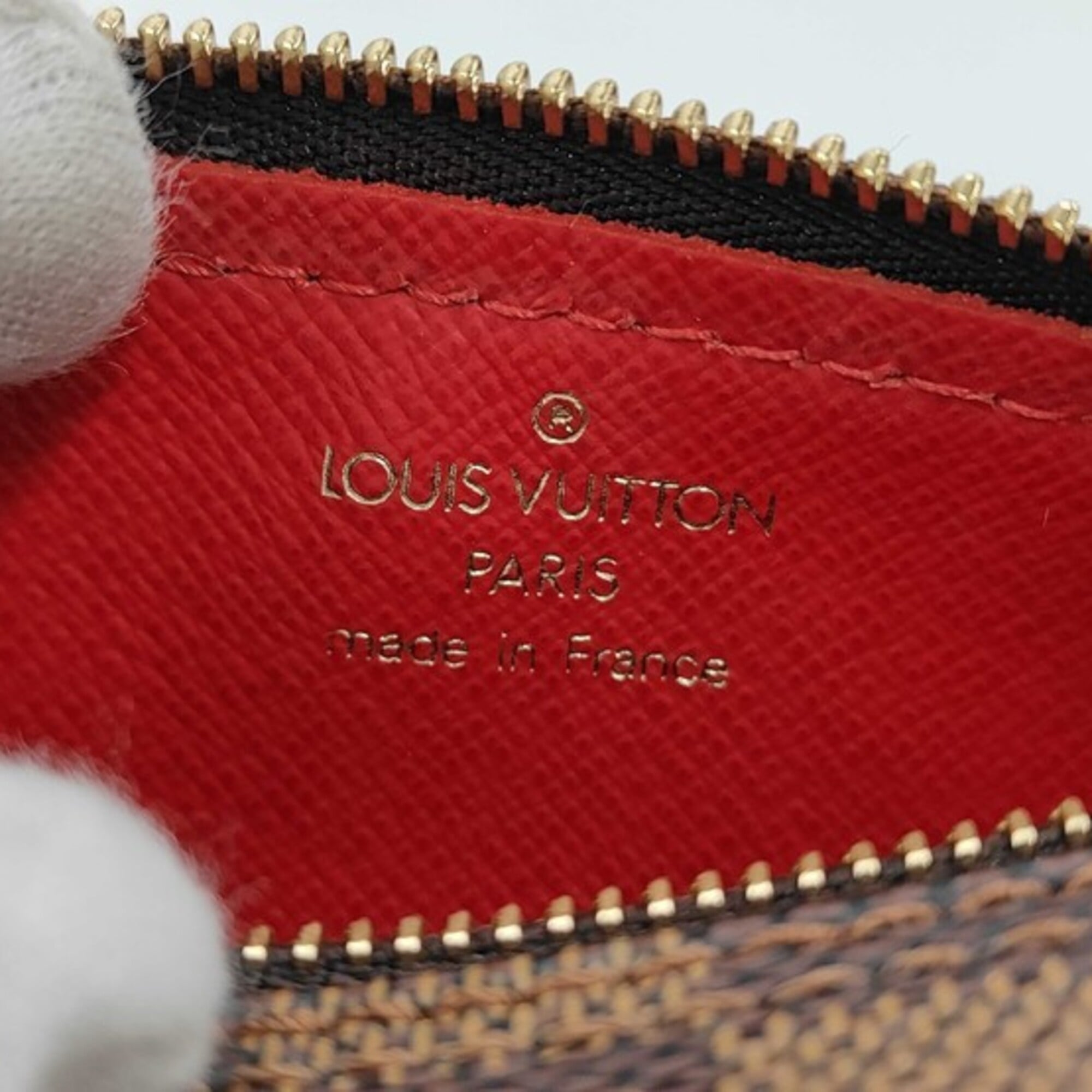 Louis Vuitton Brown Damier Canvas Pochette Pouch Shoulder Bag (Pre-Owned)