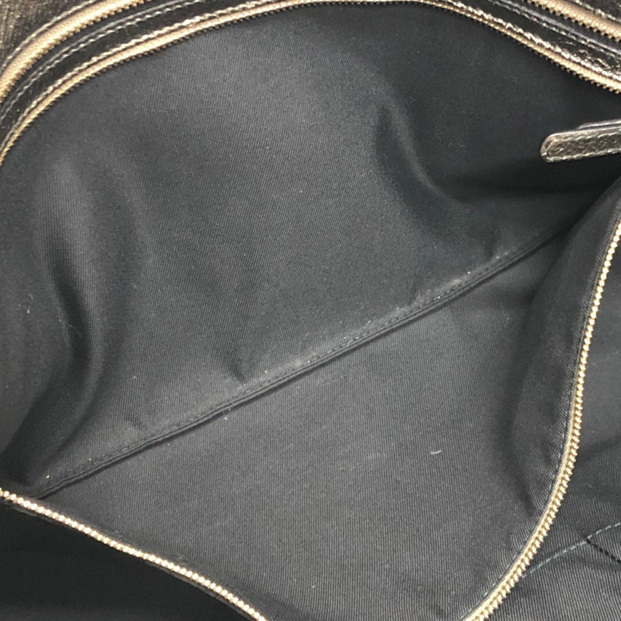 Bvlgari Gold Leather Shoulder Bag Tote Bag (Pre-Owned)