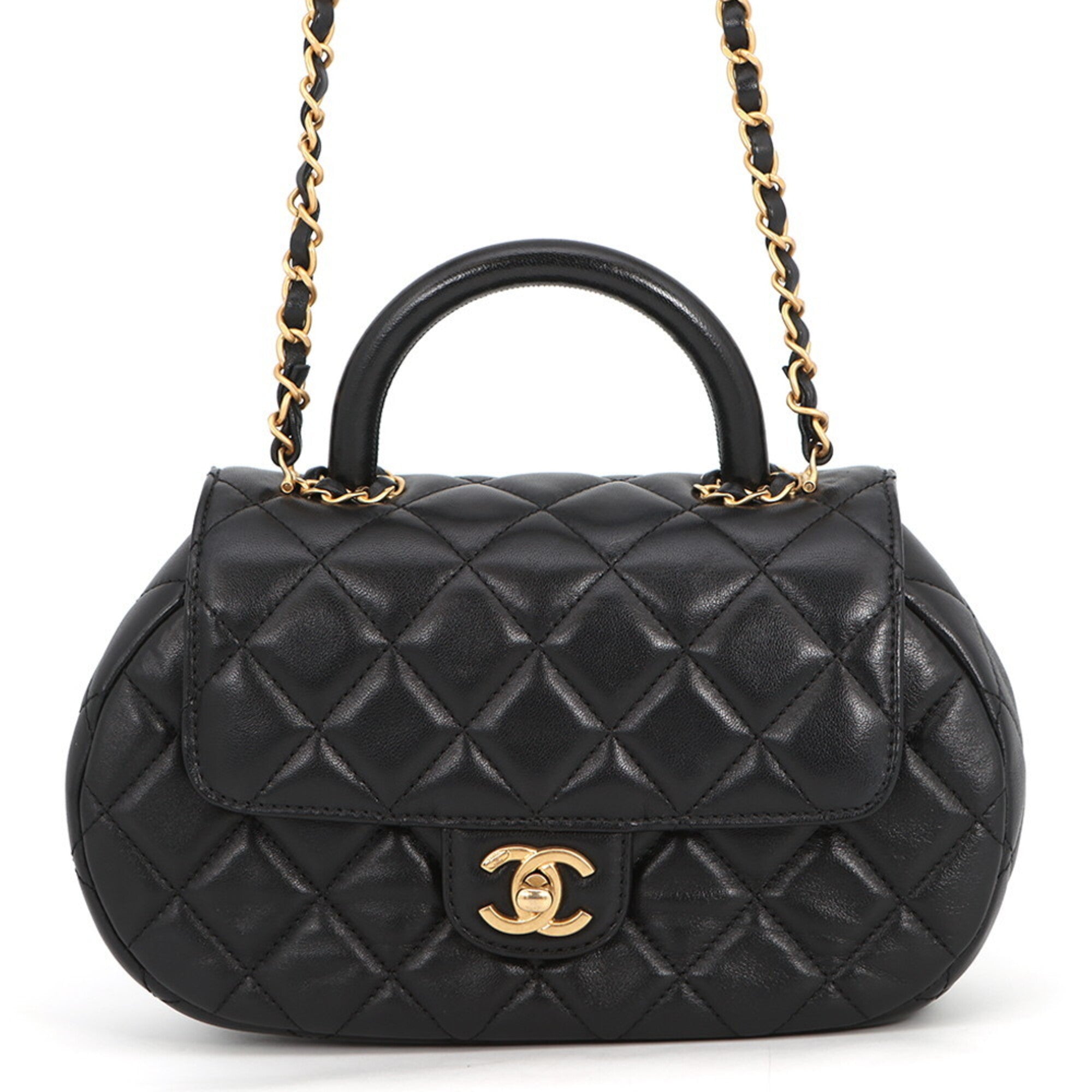Chanel Black Leather Shoulder Bag (Pre-Owned)