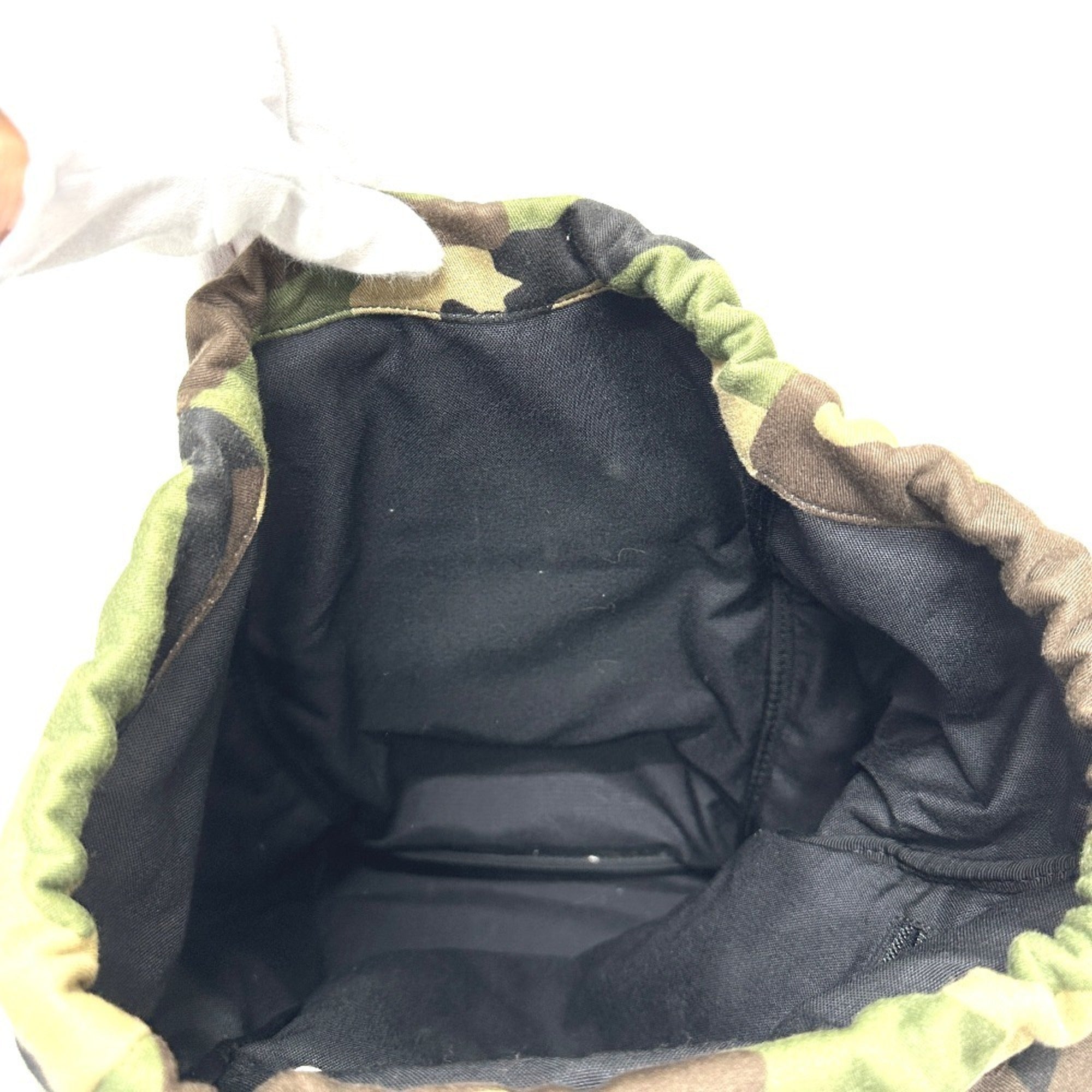 Yves Saint Laurent Camouflage Green Canvas Backpack (Pre-Owned)