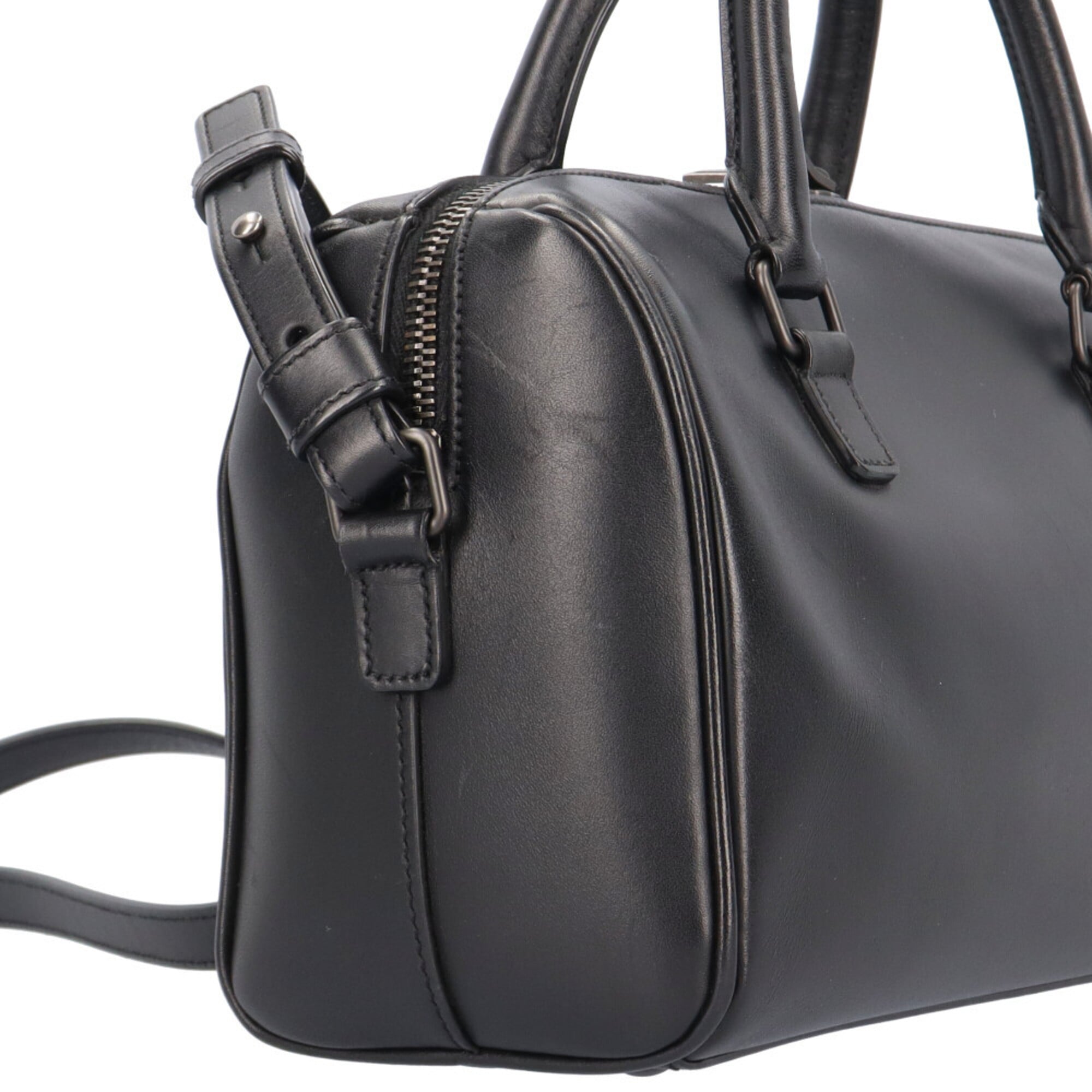 Saint Laurent Black Leather Shoulder Bag (Pre-Owned)