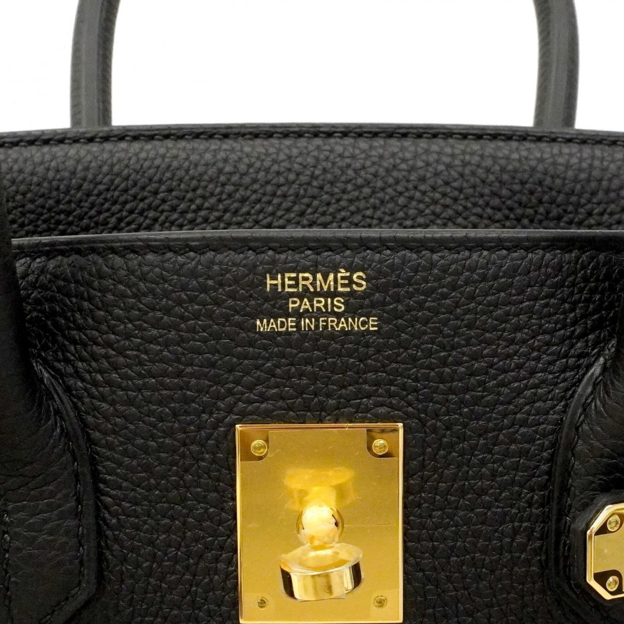 Hermes Black Togo Leather Handbag (Pre-Owned)