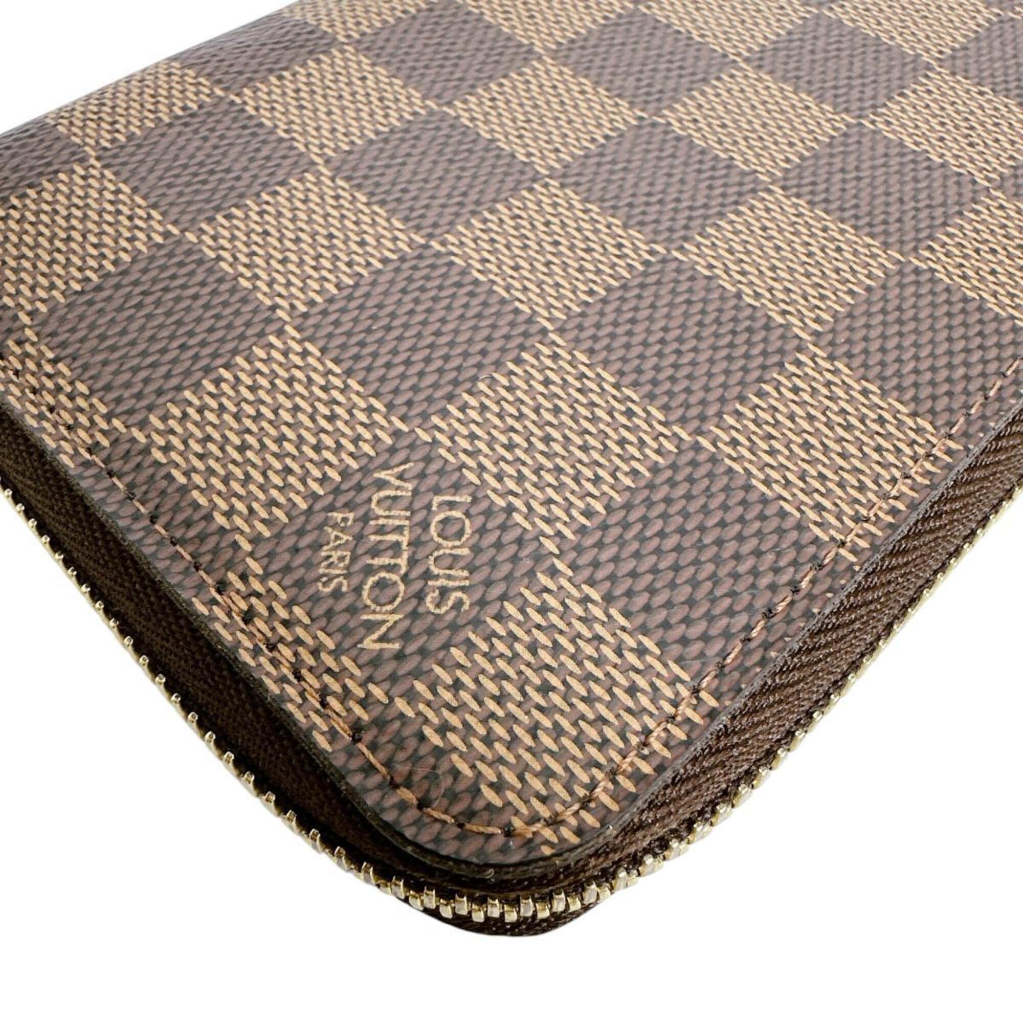 Louis Vuitton Brown Damier Canvas Ebene Or Damier Canvas Long Wallet (Bi-Fold) (Pre-Owned)