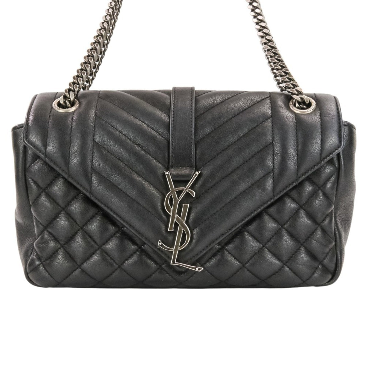 Yves Saint Laurent Black Leather Shoulder Bag (Pre-Owned)