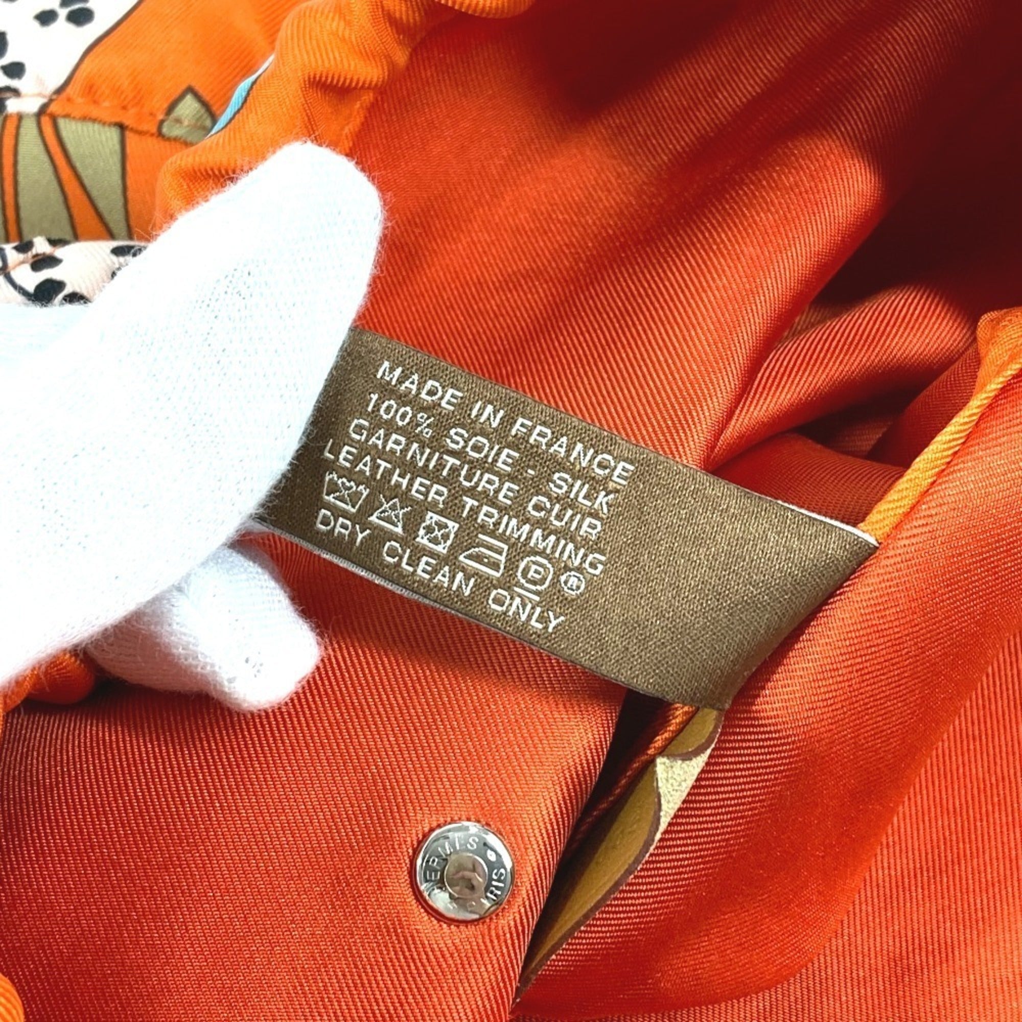 Hermes Orange Silk Pouch (Pre-Owned)