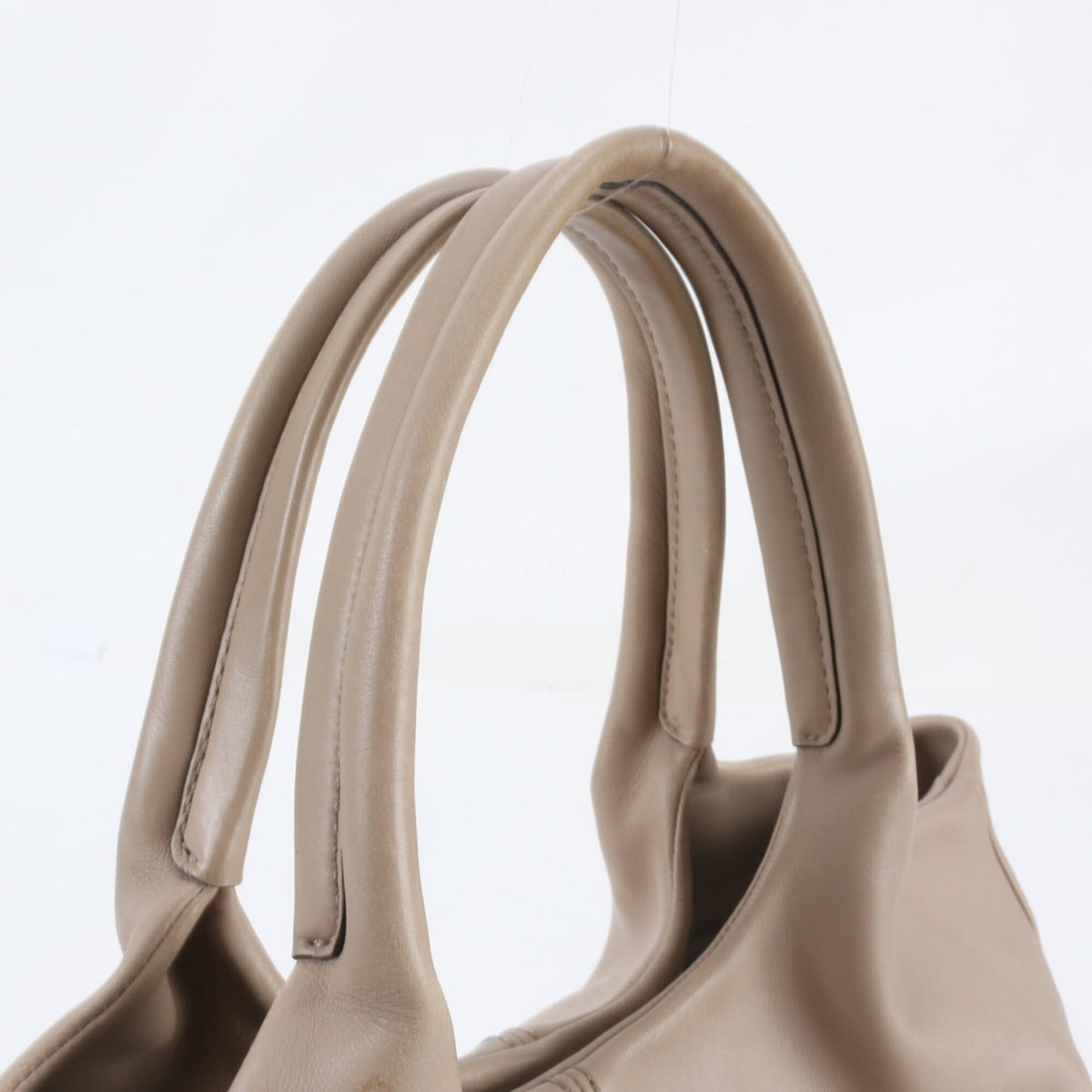 Tod's Beige Brown Leather Handbag Shoulder Bag Tote Bag (Pre-Owned)
