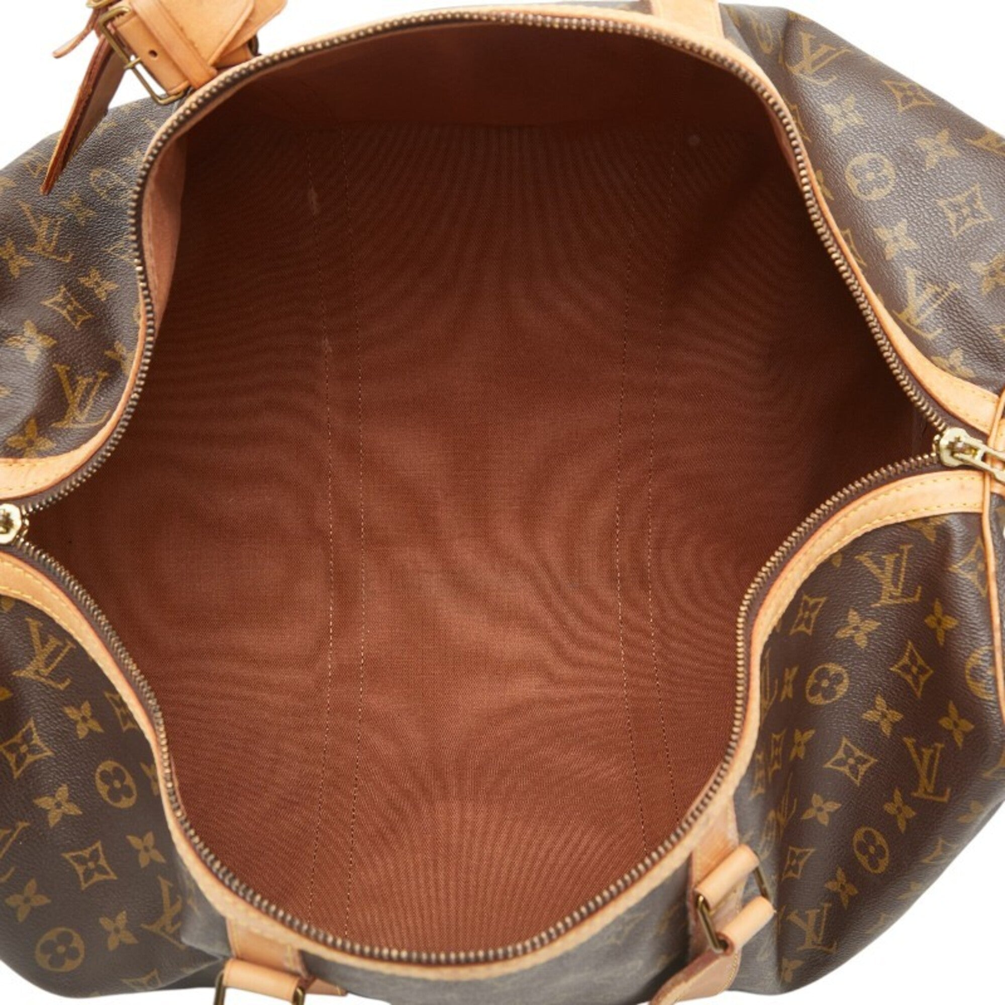 Louis Vuitton Brown Pvc Leather Boston Bag (Pre-Owned)