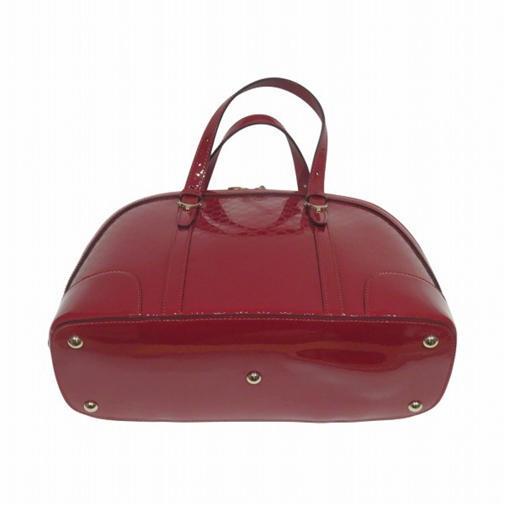 Gucci Red Color Patent Leather Handbag Shoulder Bag (Pre-Owned)