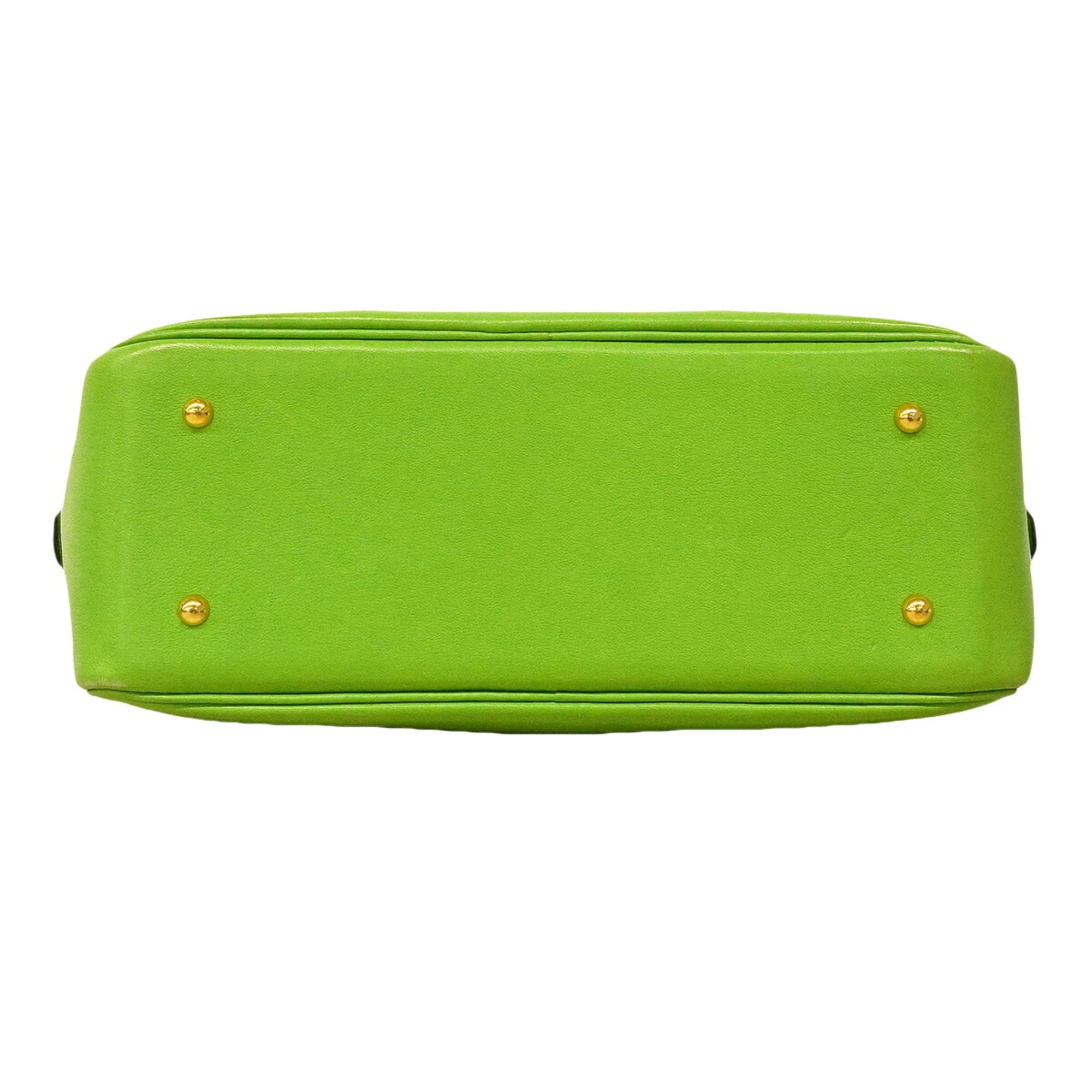 Hermes Green Gulliver Leather Handbag (Pre-Owned)
