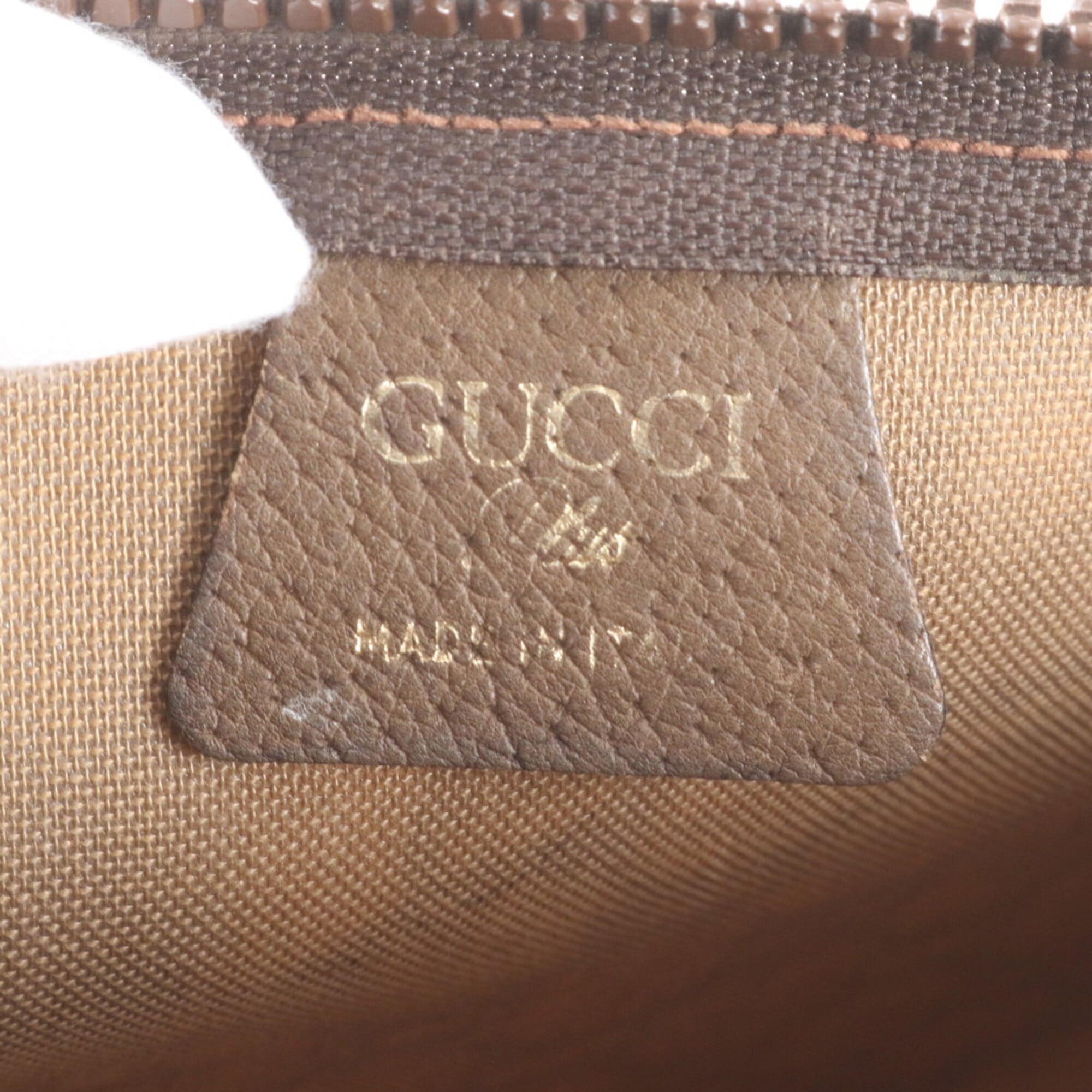 Gucci Gg Plus Beige Brown Gg Plus Handbag Pouch (Pre-Owned)