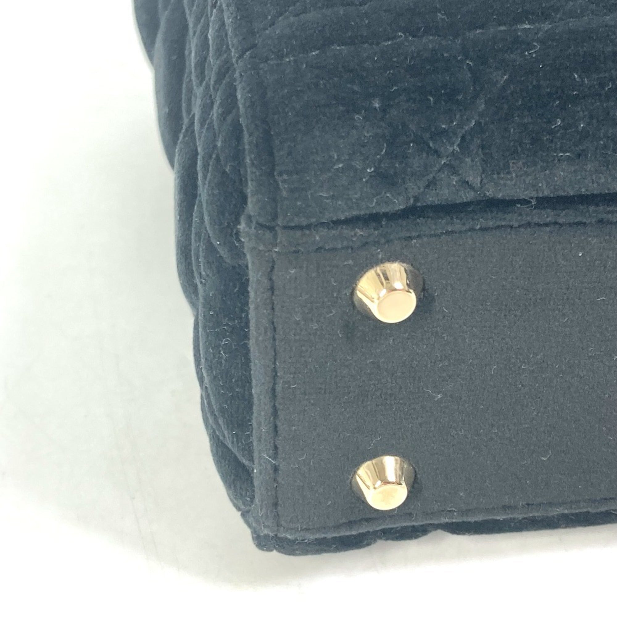 Christian Dior Lady Dior Black Leather Handbag Shoulder Bag (Pre-Owned)