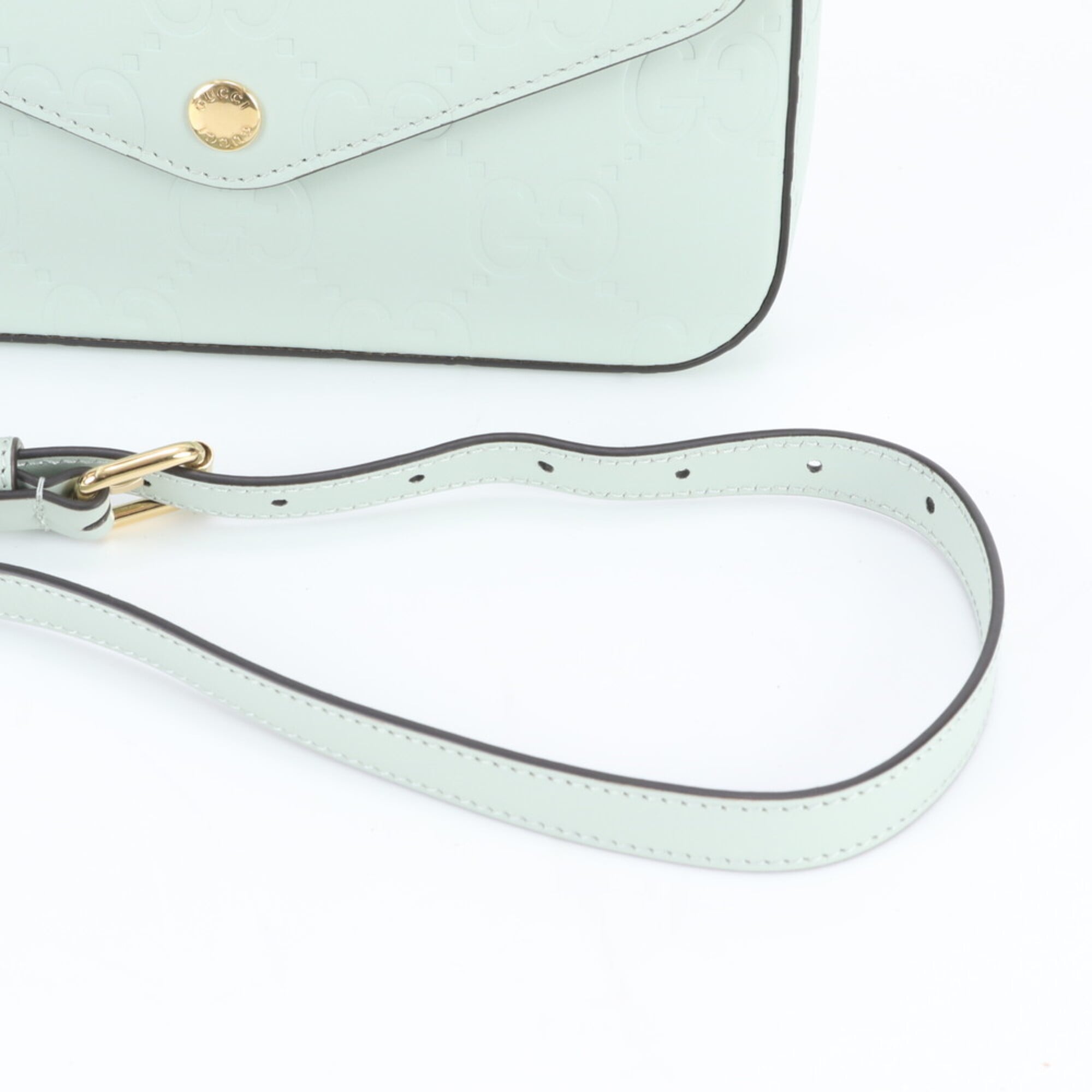Gucci Emerald Green Leather Shoulder Bag Tote Bag (Pre-Owned)