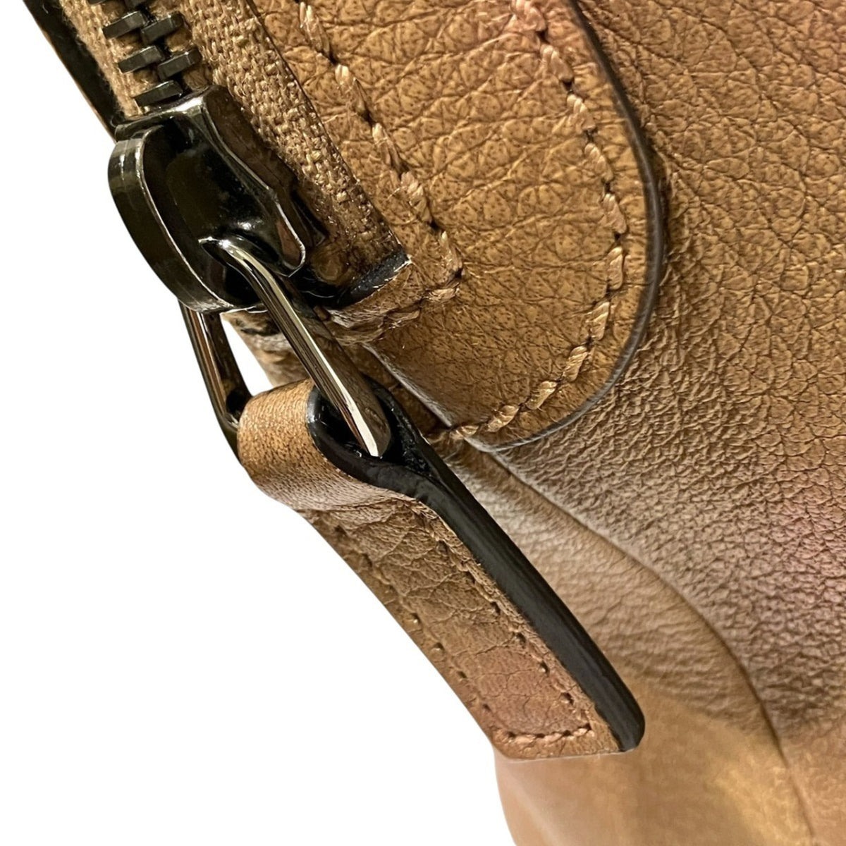 Gucci Sherry Line Brown Leather Handbag (Pre-Owned)