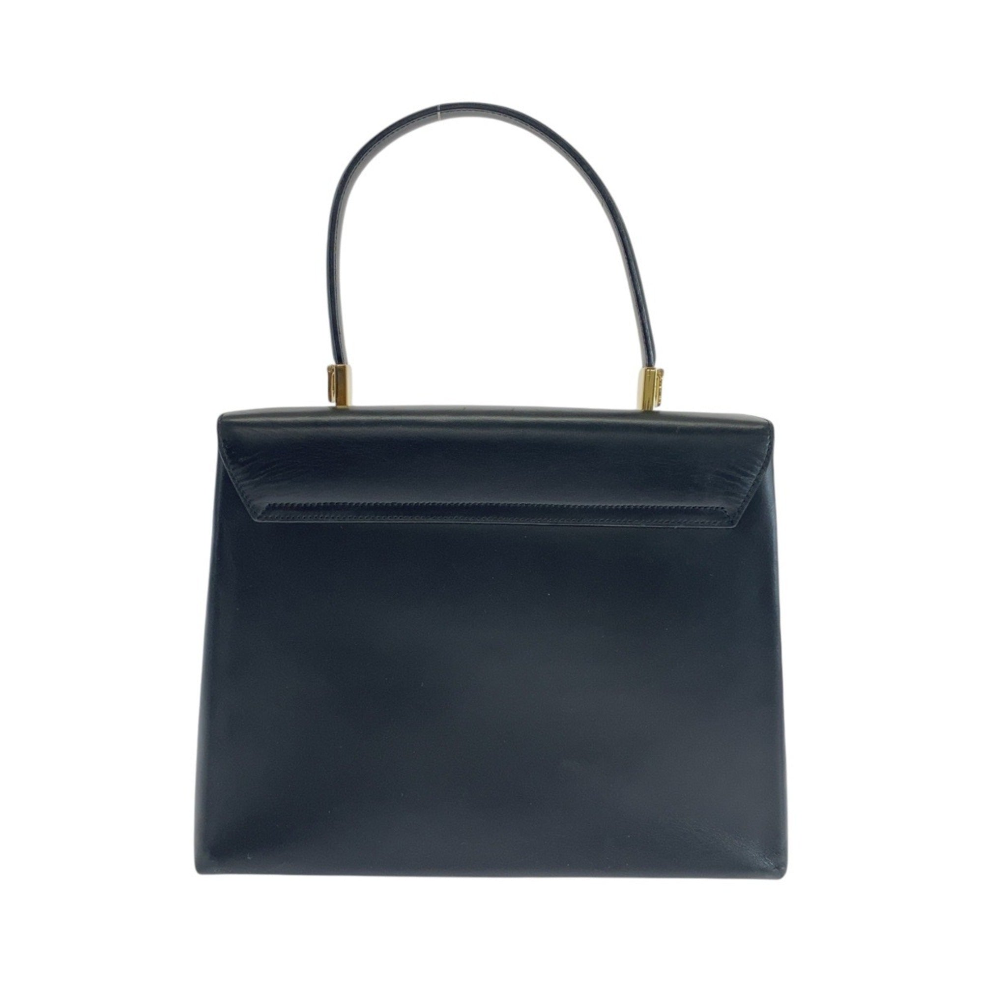 Salvatore Ferragamo Black Leather Handbag Shoulder Bag (Pre-Owned)