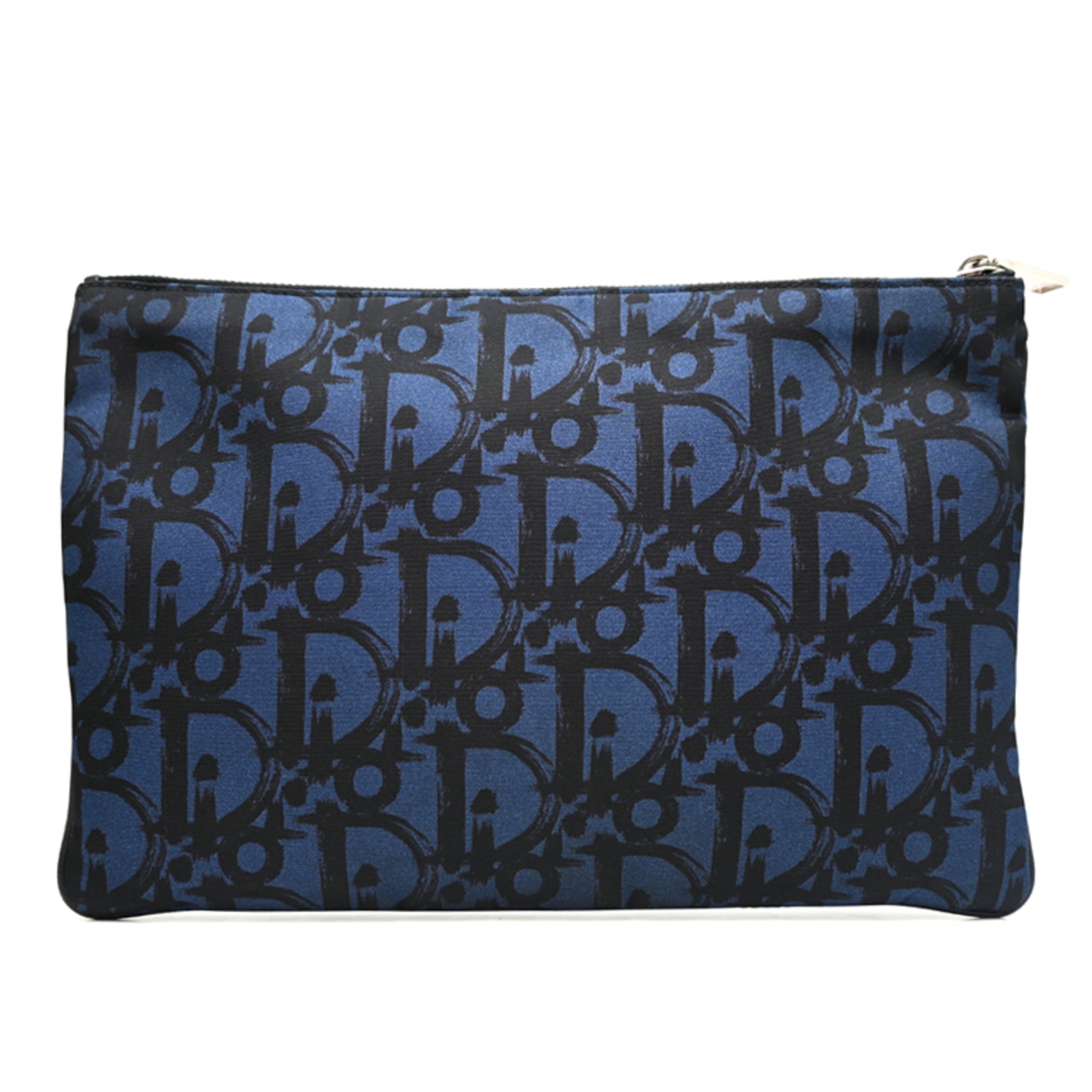Christian Dior Black Blue Nylon Clutch Bag (Pre-Owned)