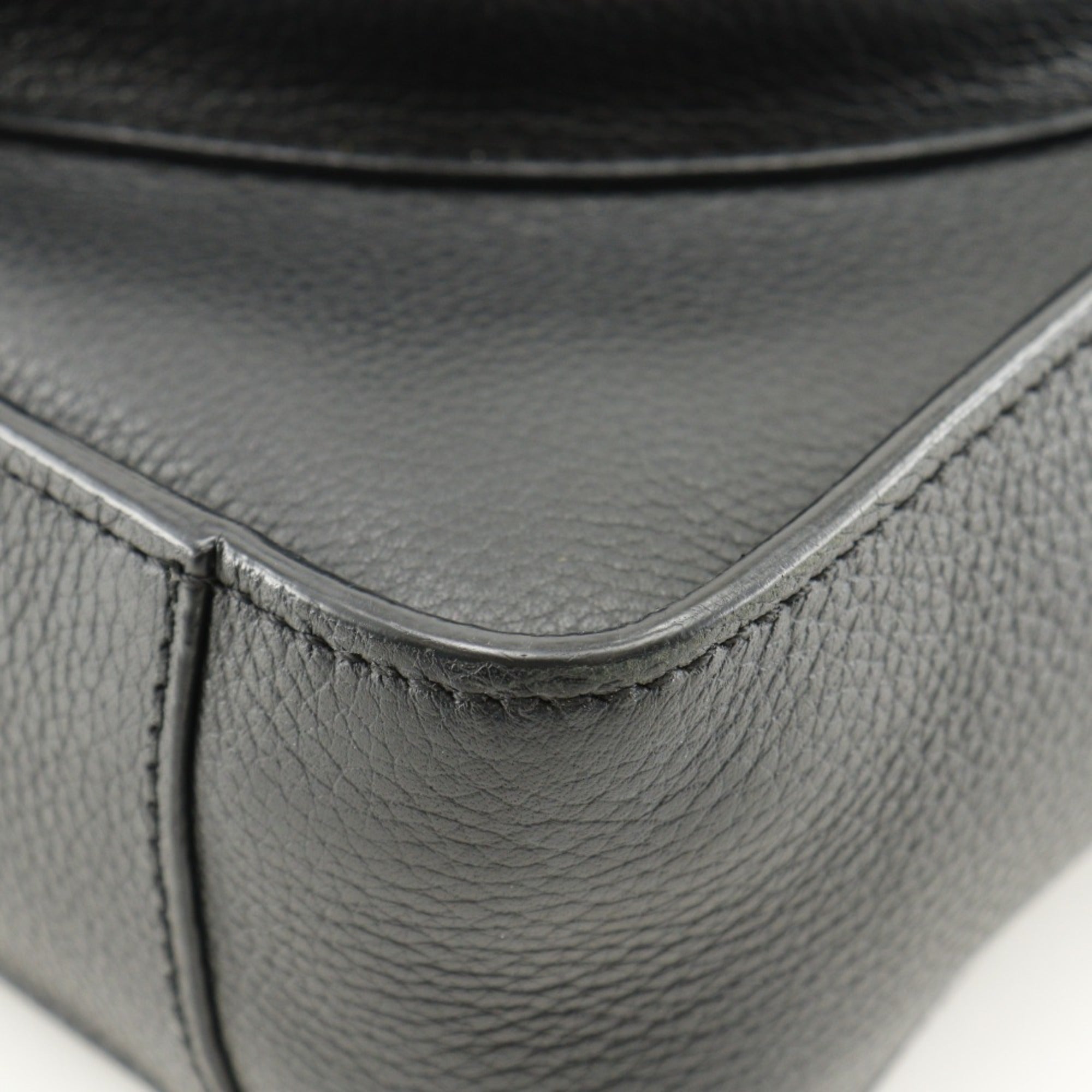 Christian Dior Black Leather Handbag Shoulder Bag Tote Bag (Pre-Owned)