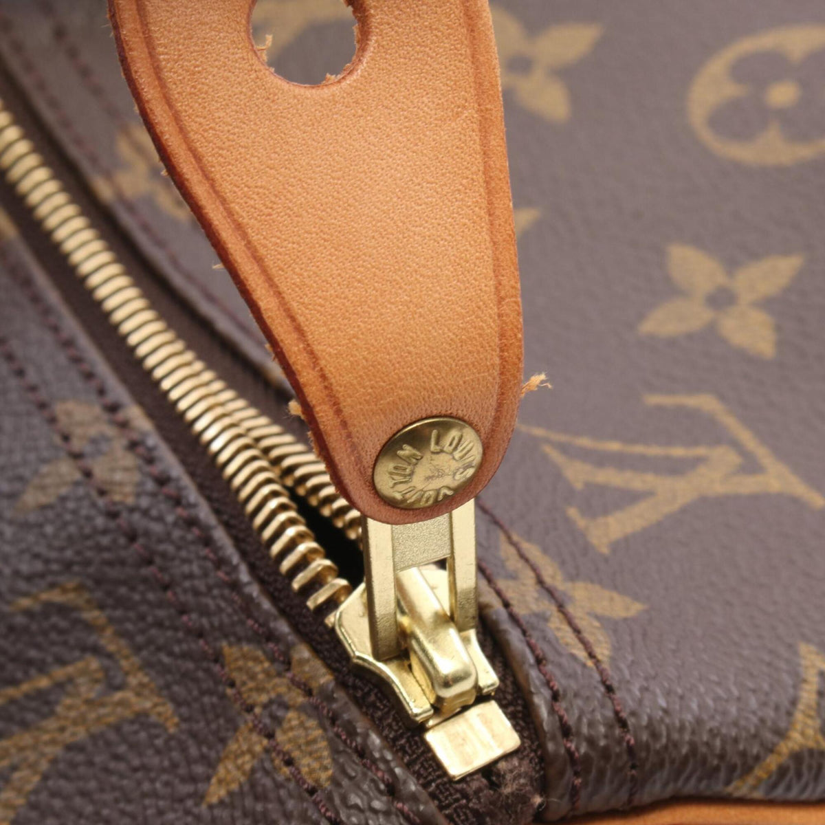 Louis Vuitton Brown Monogram Coated Canvas Leather Handbag (Pre-Owned)