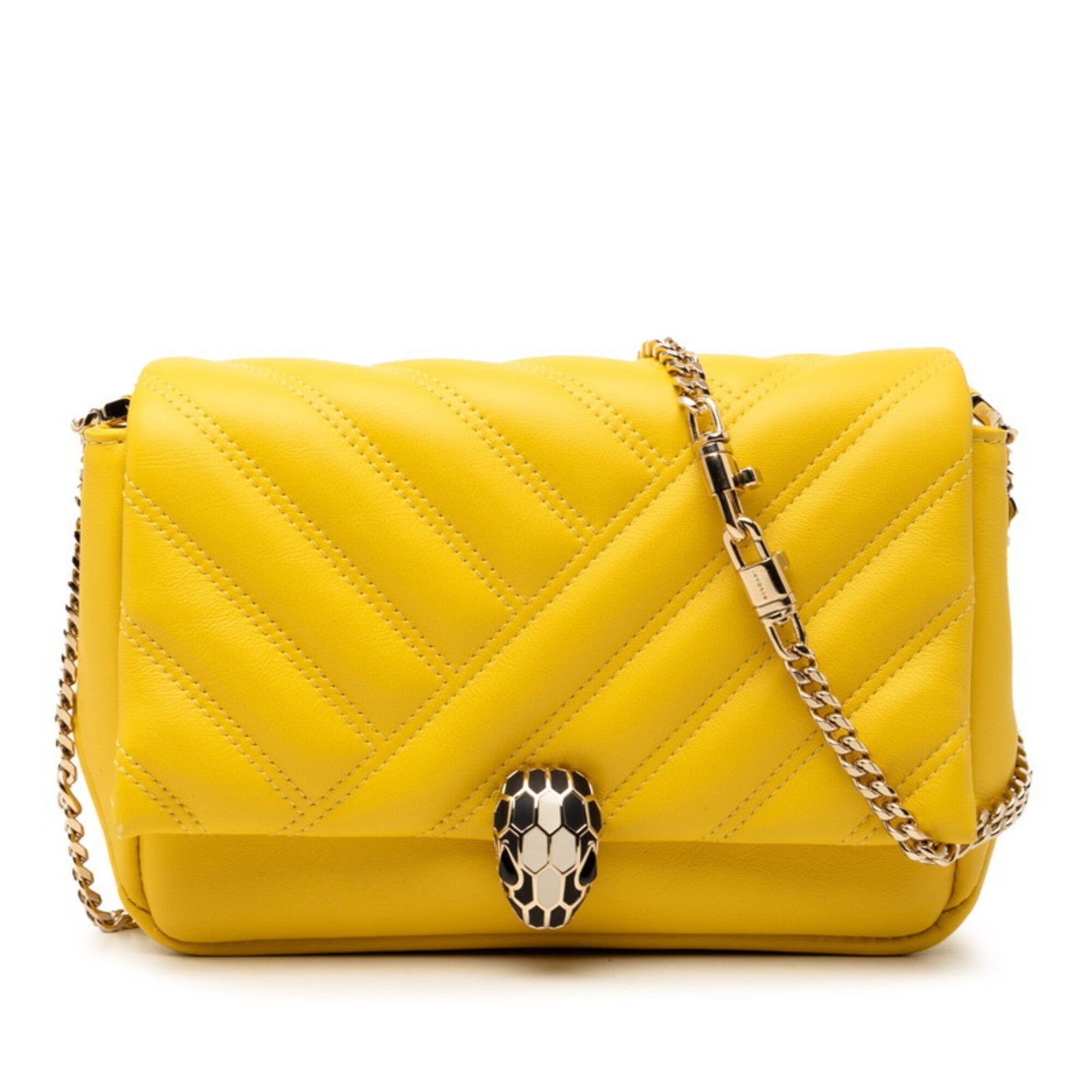 Bvlgari Yellow Leather Shoulder Bag (Pre-Owned)