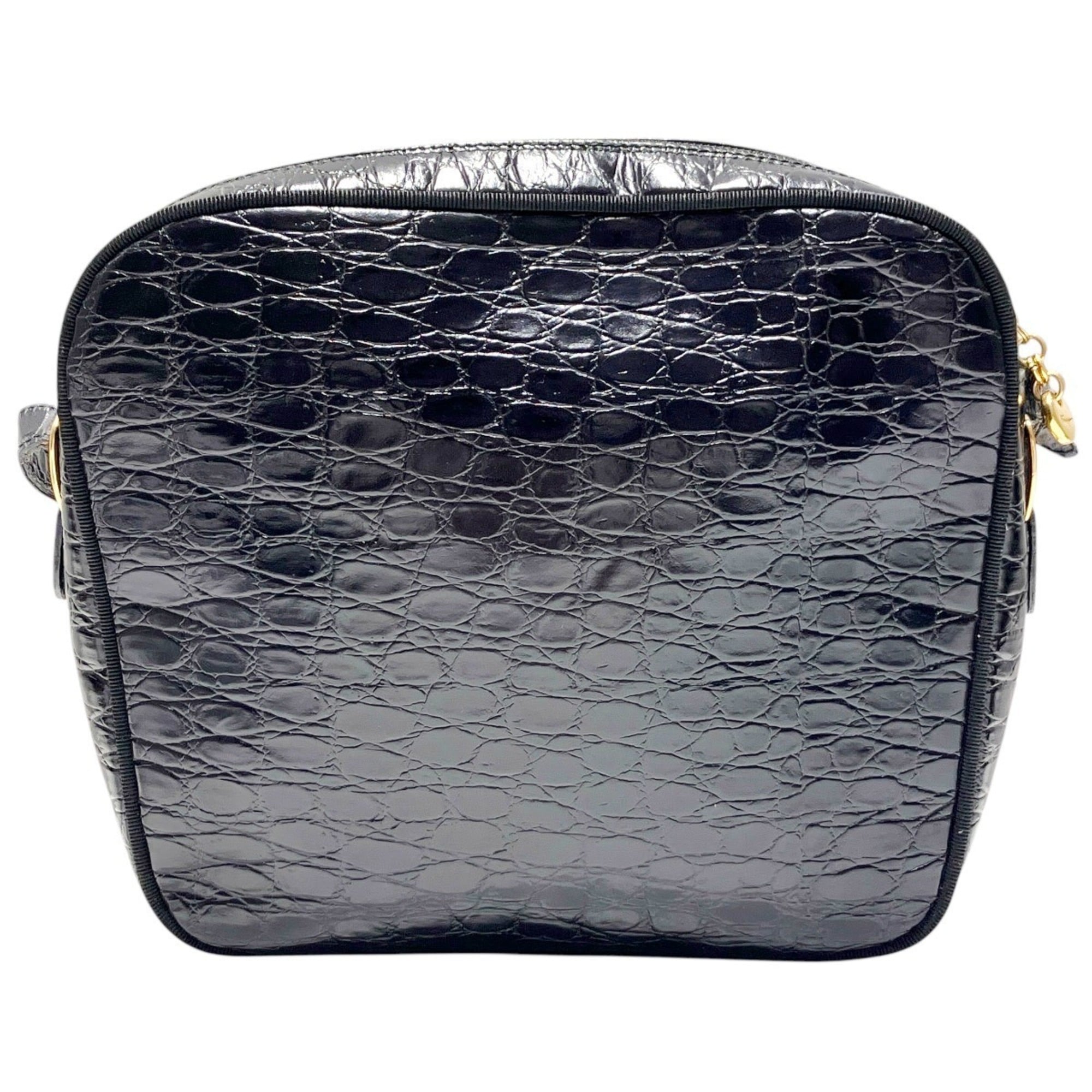 Salvatore Ferragamo Black Leather Shoulder Bag (Pre-Owned)