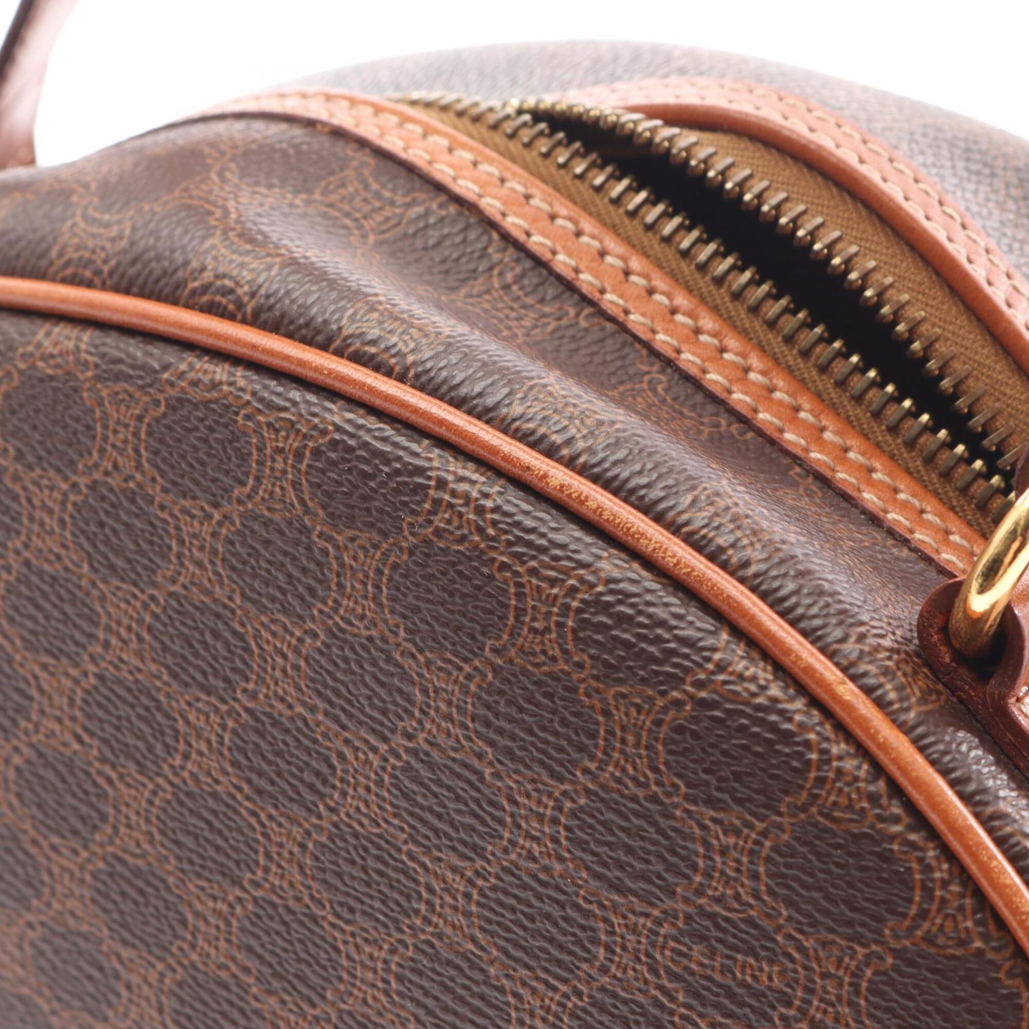 Celine Brown Coated Canvas Leather Handbag (Pre-Owned)
