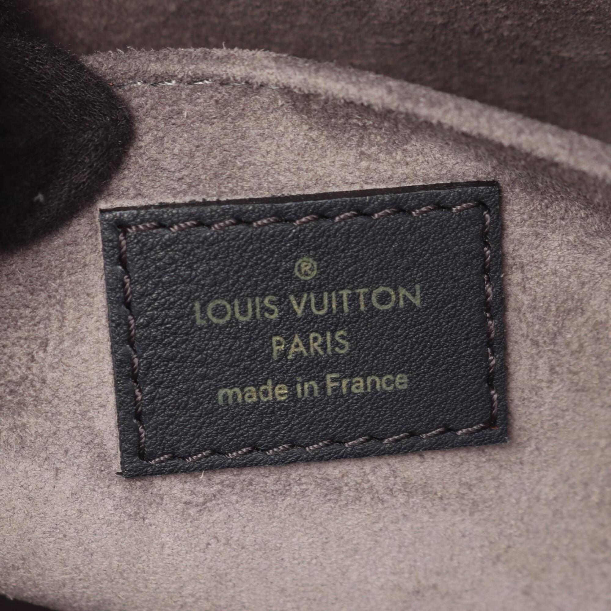 Louis Vuitton Navy Leather Handbag (Pre-Owned)
