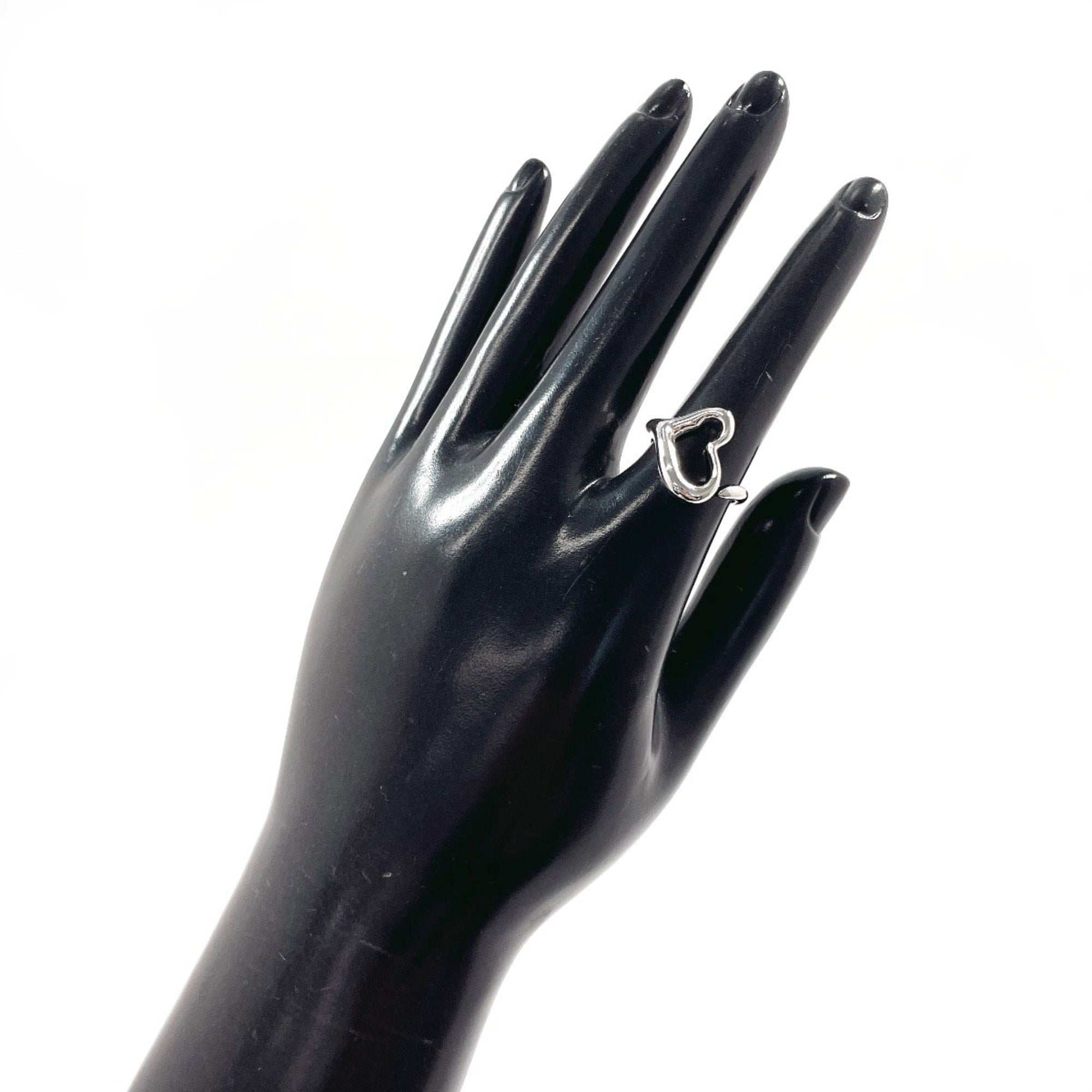 Tiffany Open Heart Silver Silver 925 Band Ring (Pre-Owned)