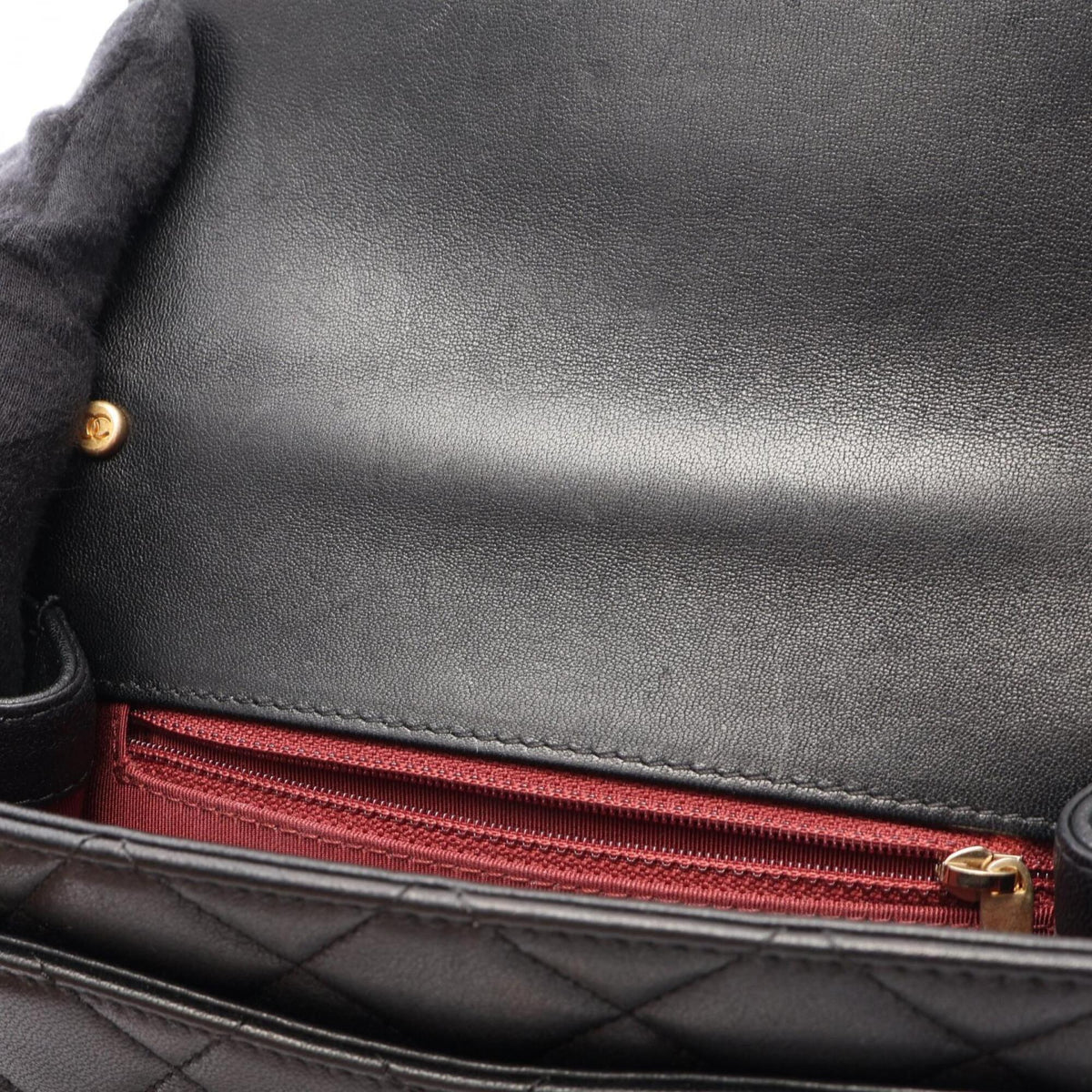 Chanel Black Leather Handbag Shoulder Bag (Pre-Owned)