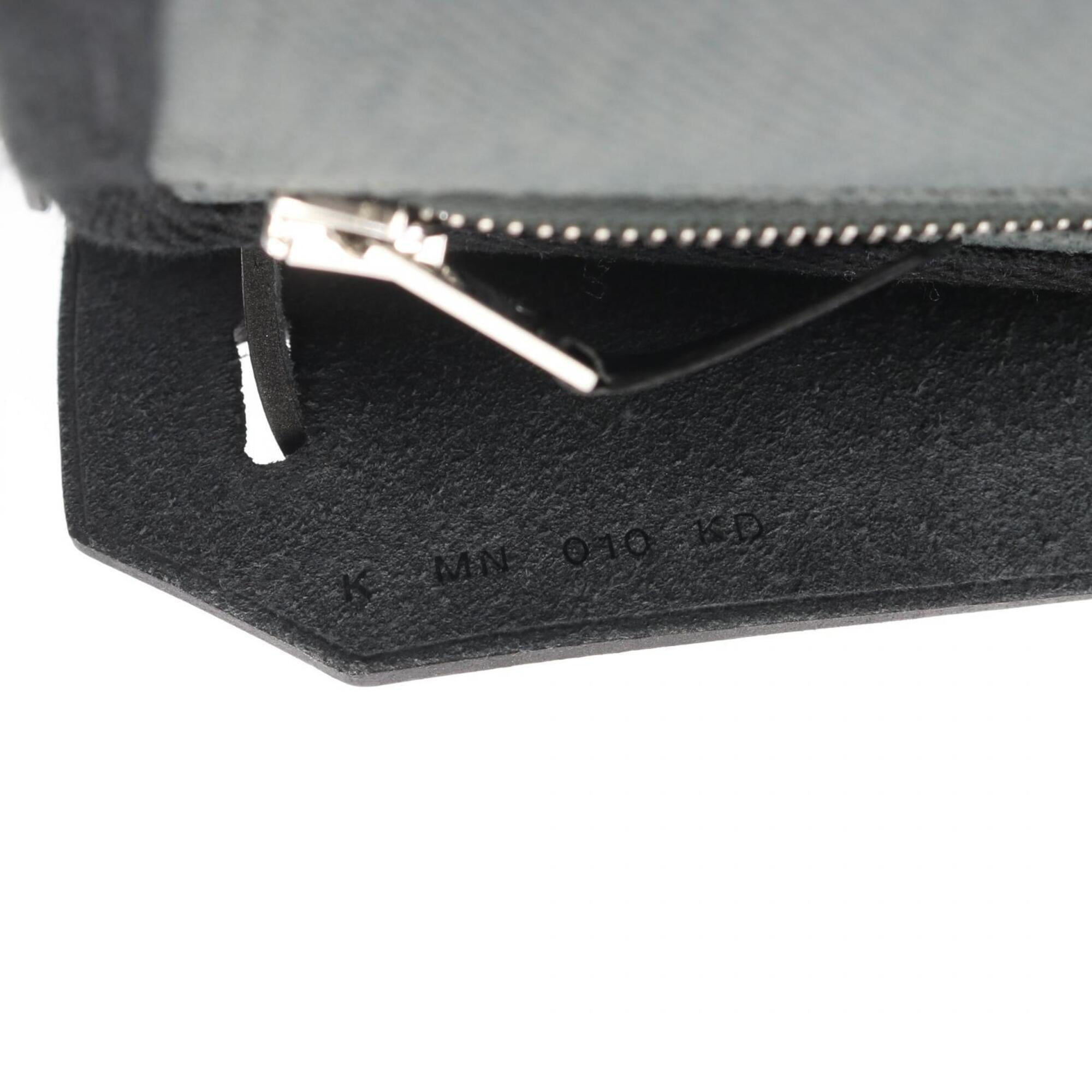Hermes Black Green Canvas Leather Handbag Shoulder Bag (Pre-Owned)