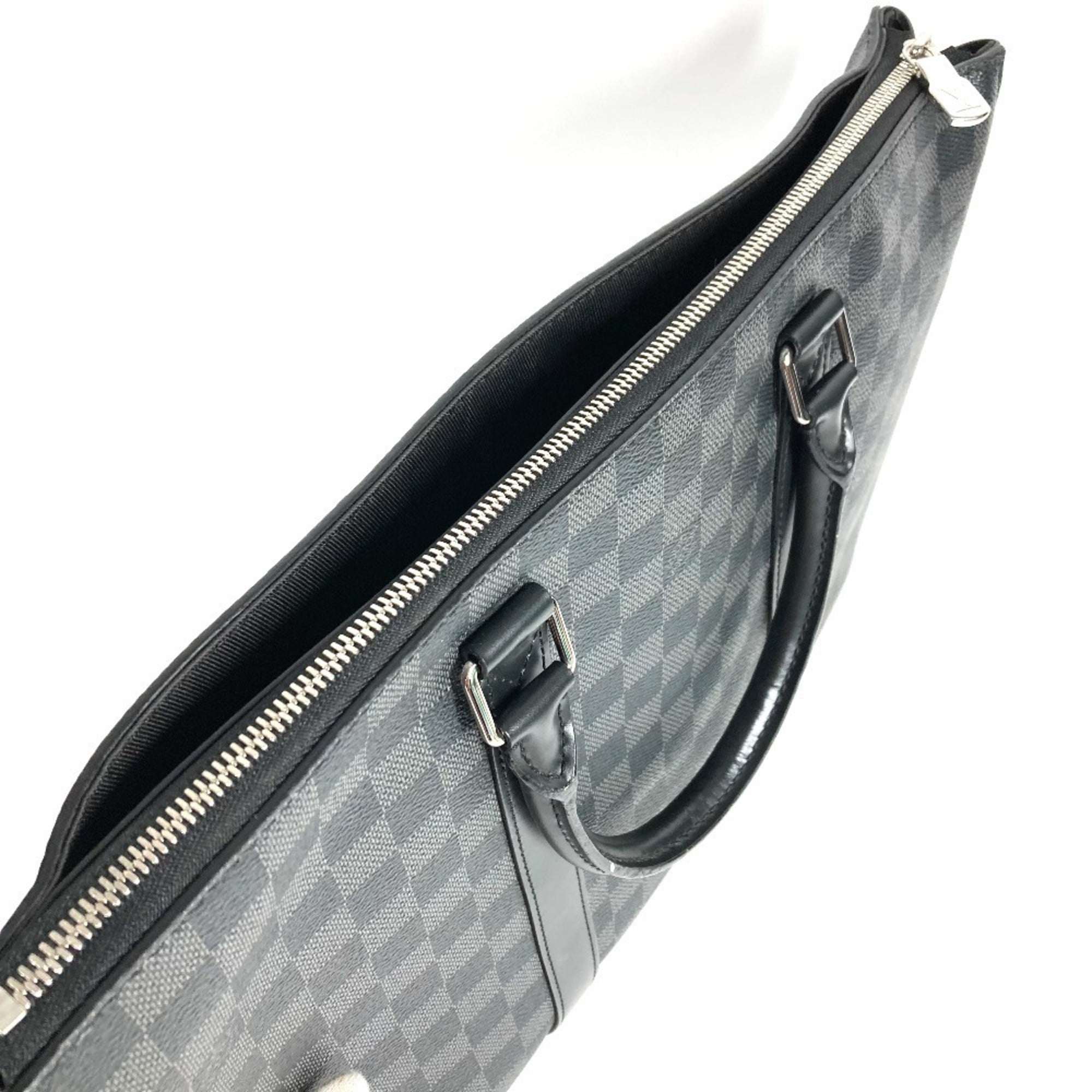 Louis Vuitton Black Damier Graphite Briefcase Handbag Shoulder Bag (Pre-Owned)