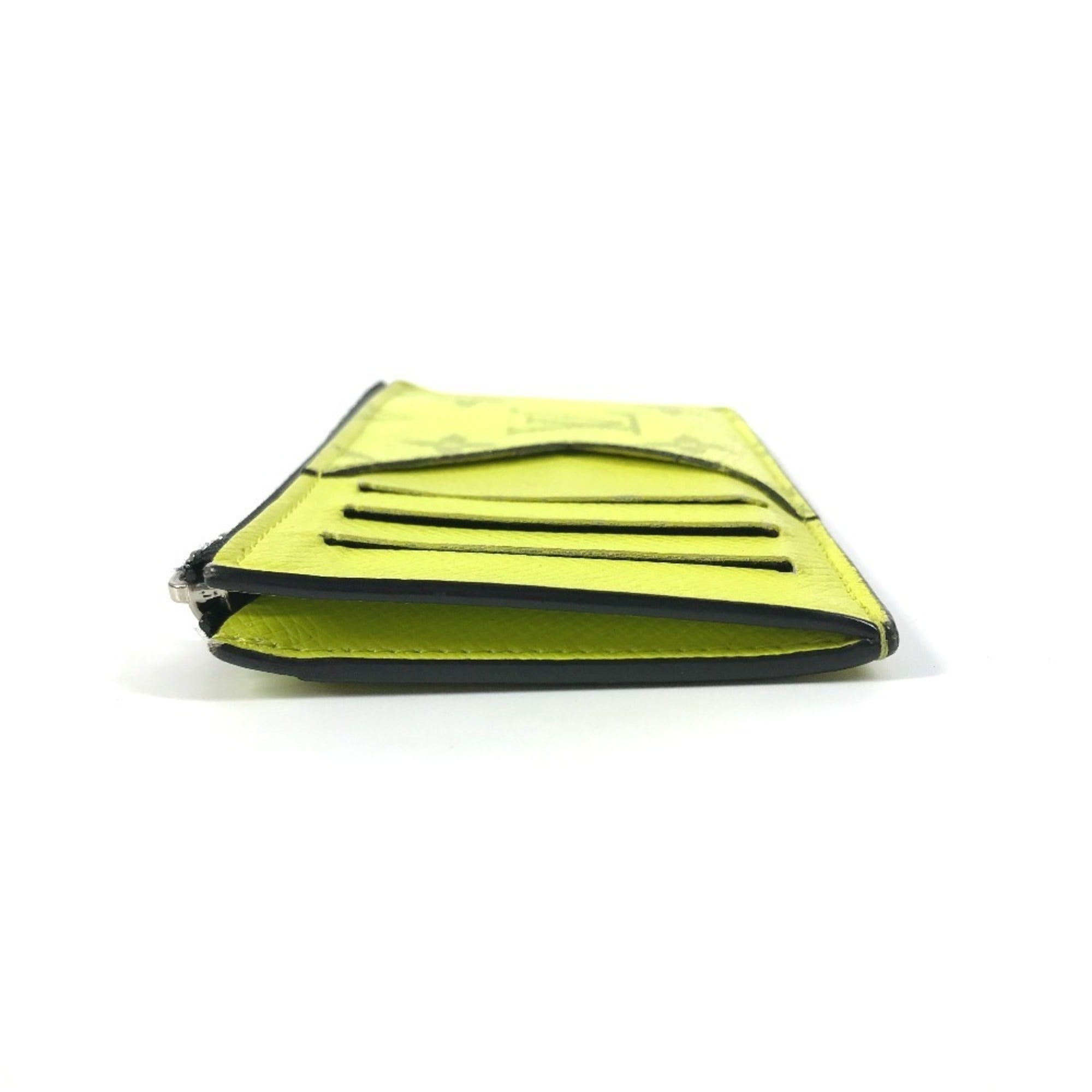 Louis Vuitton Taiga Yellow Taiga Leather Monogram Coin Purse/Coin Case (Pre-Owned)